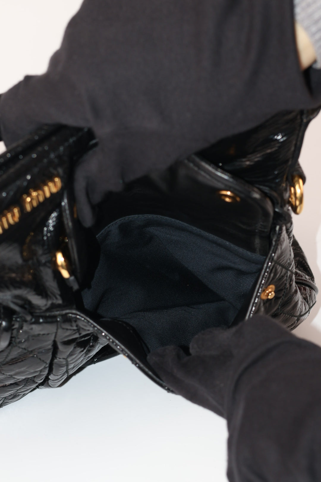 Miu Miu a Spalla in Pelle Verniciata