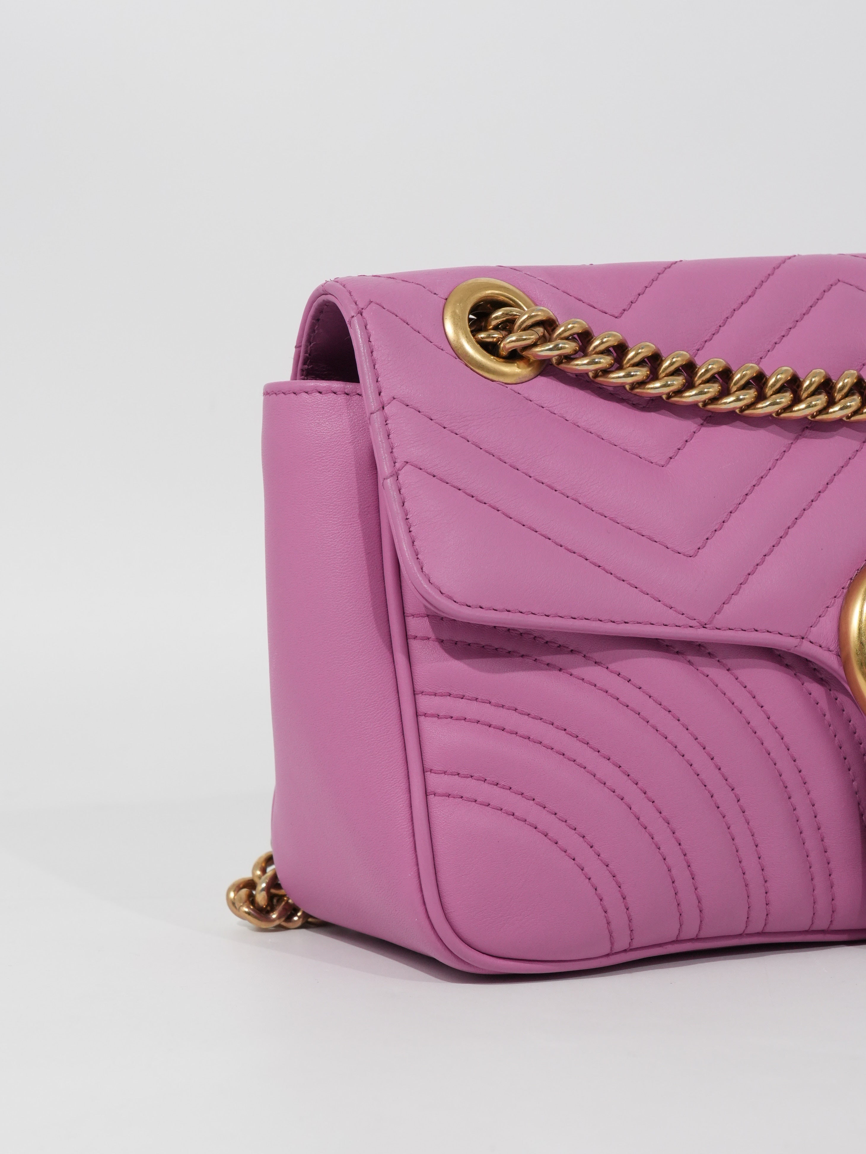 Gucci Marmont Media in Pelle Matelassé