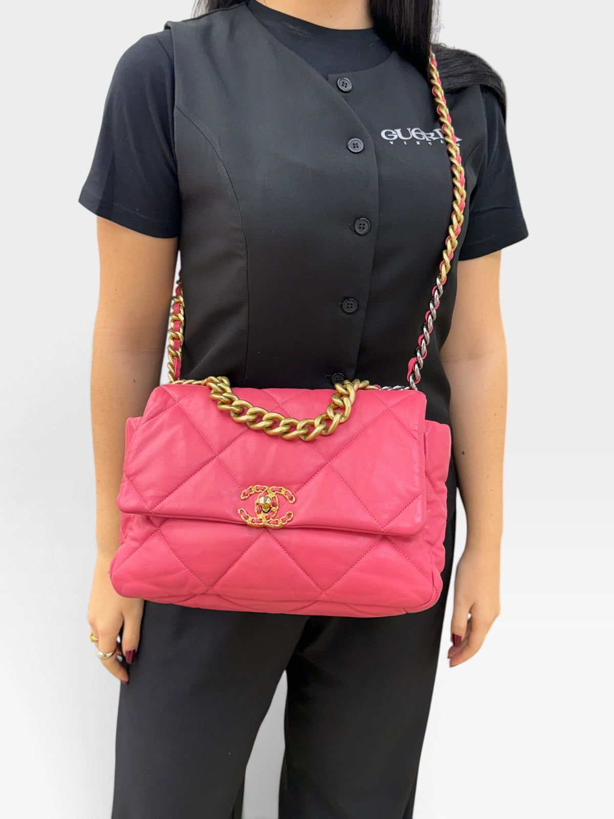 Chanel 19 Media in Pelle d’Agnello