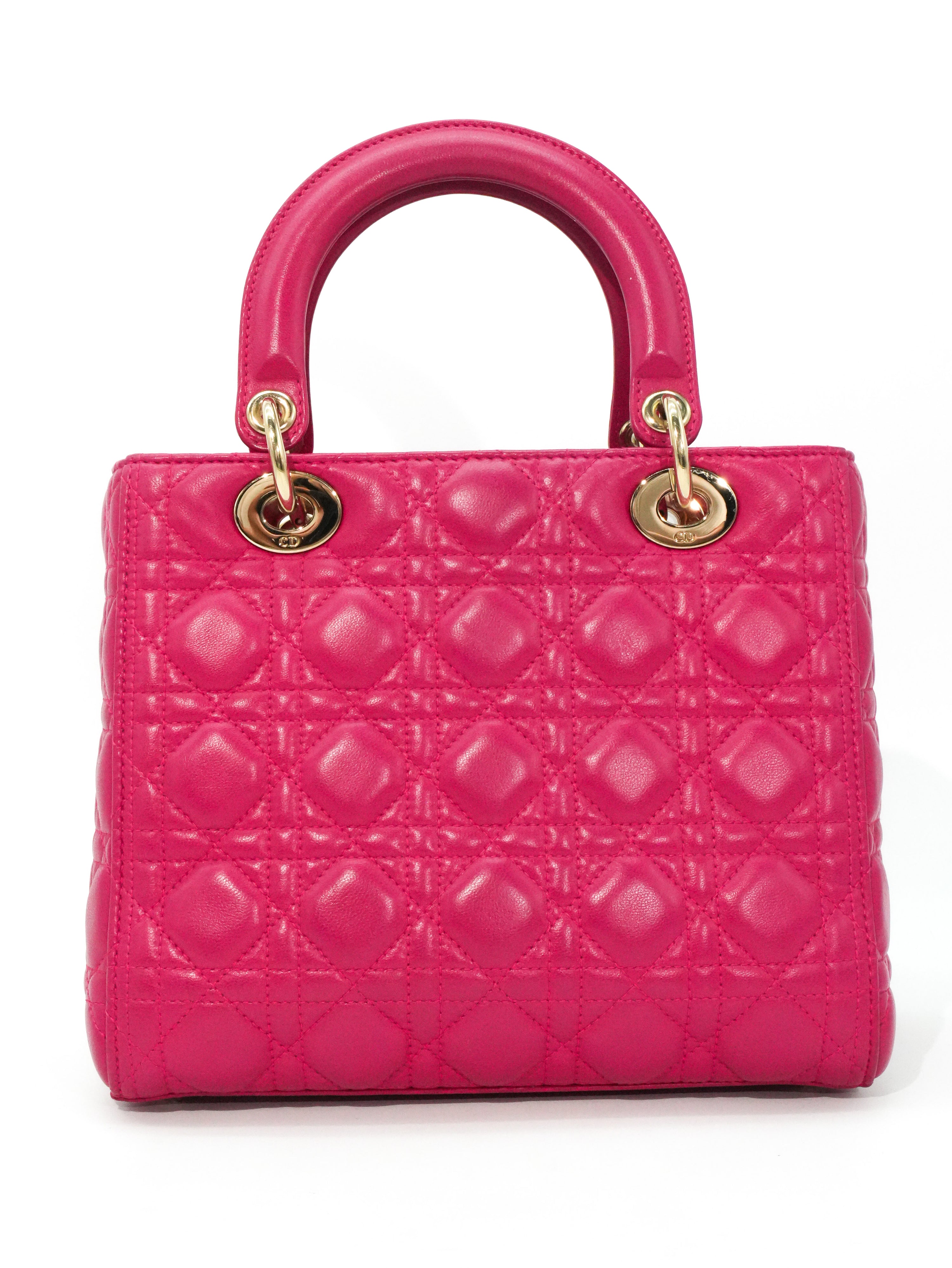 Lady Dior Media in Pelle