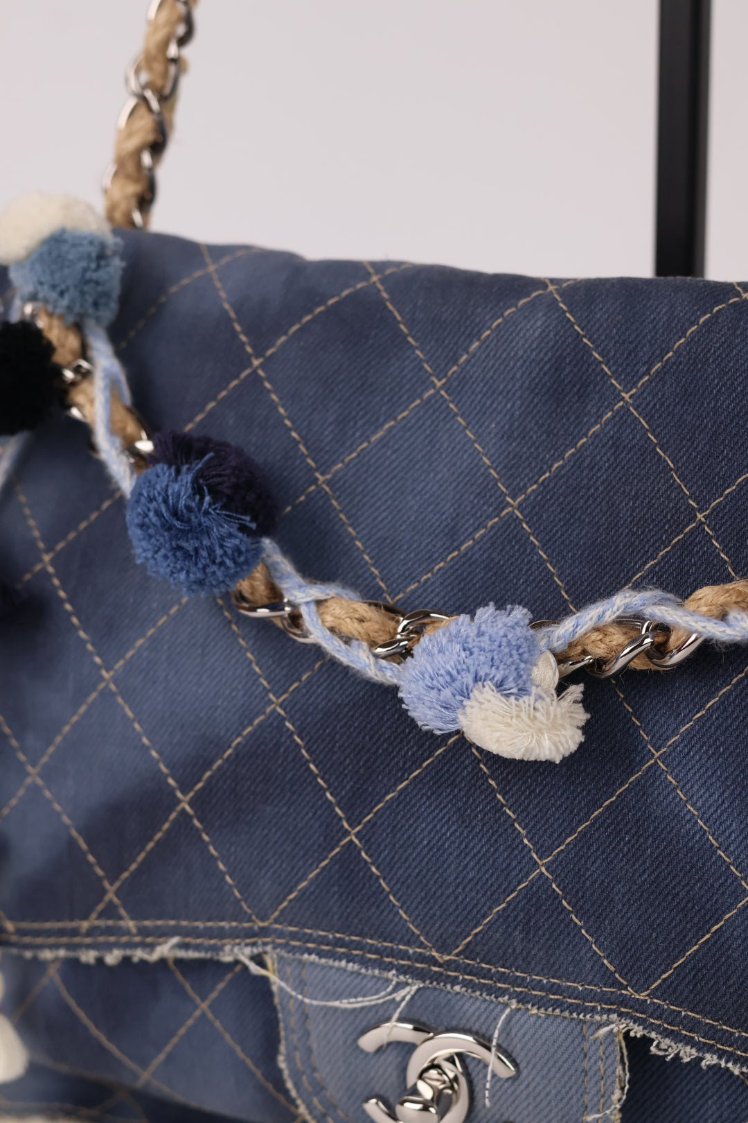 Chanel Timeless Pom Pom Denim Paris-Dubai