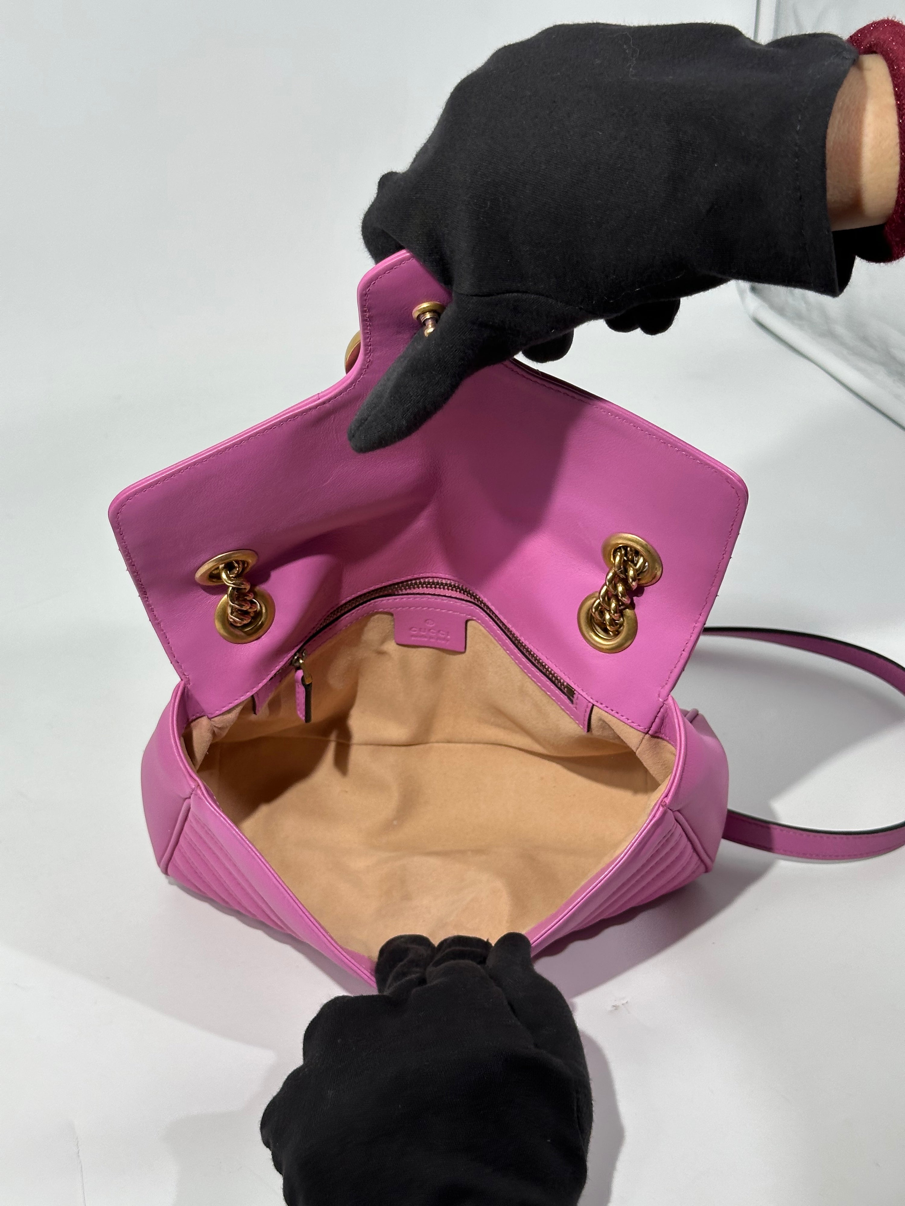 Gucci Marmont Media in Pelle Matelassé