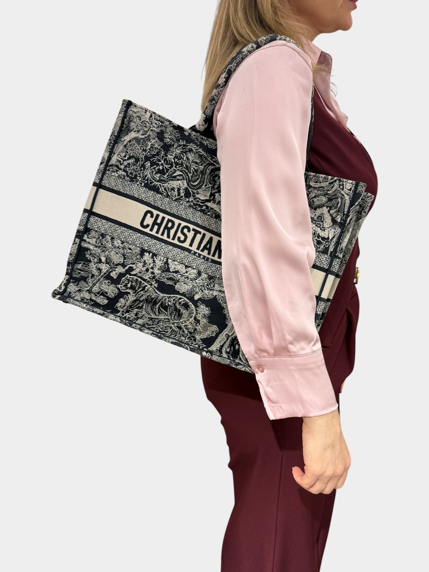 Dior Book Tote Grande Toile du Jouy