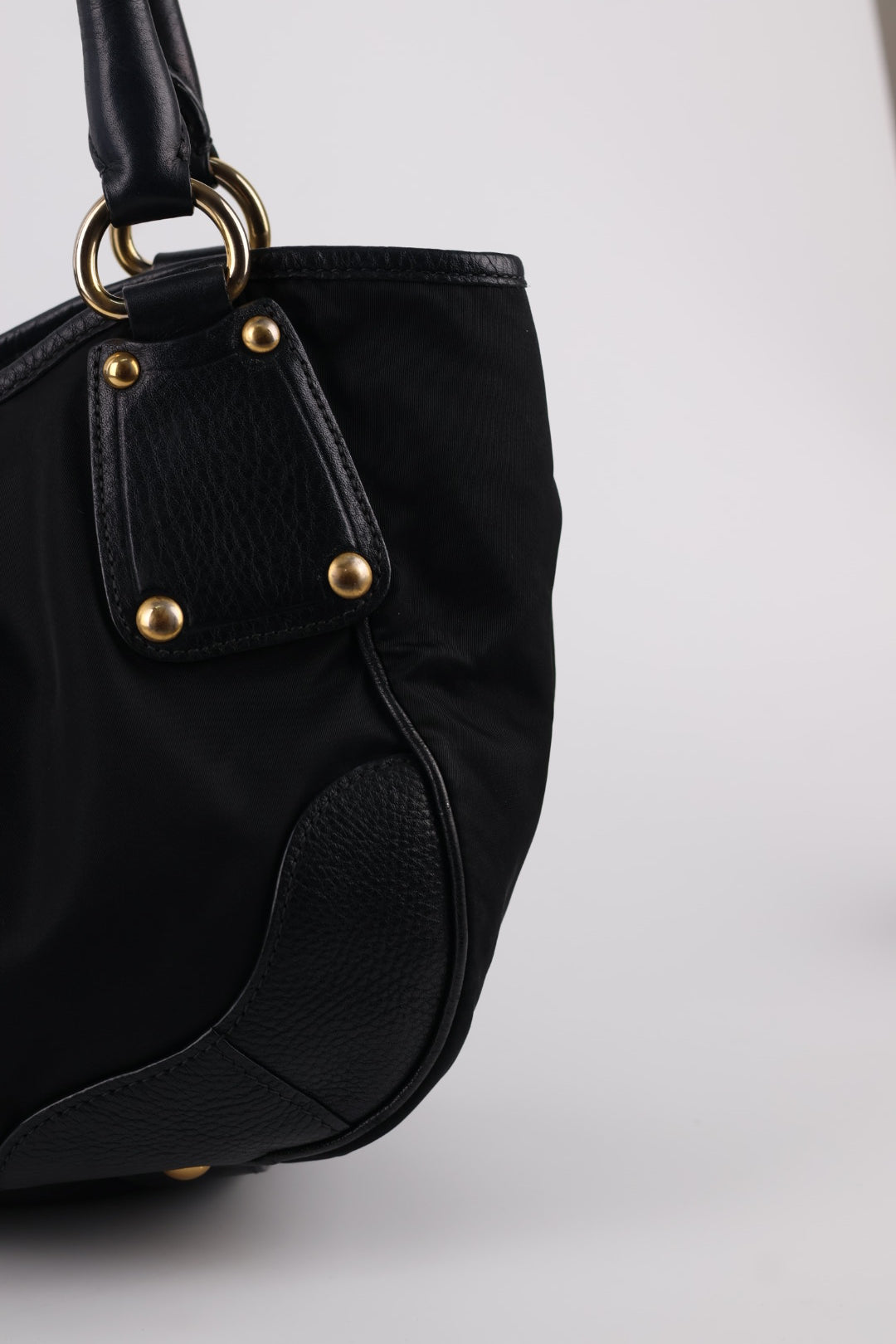 Prada Tote a spalla Nylon e Pelle