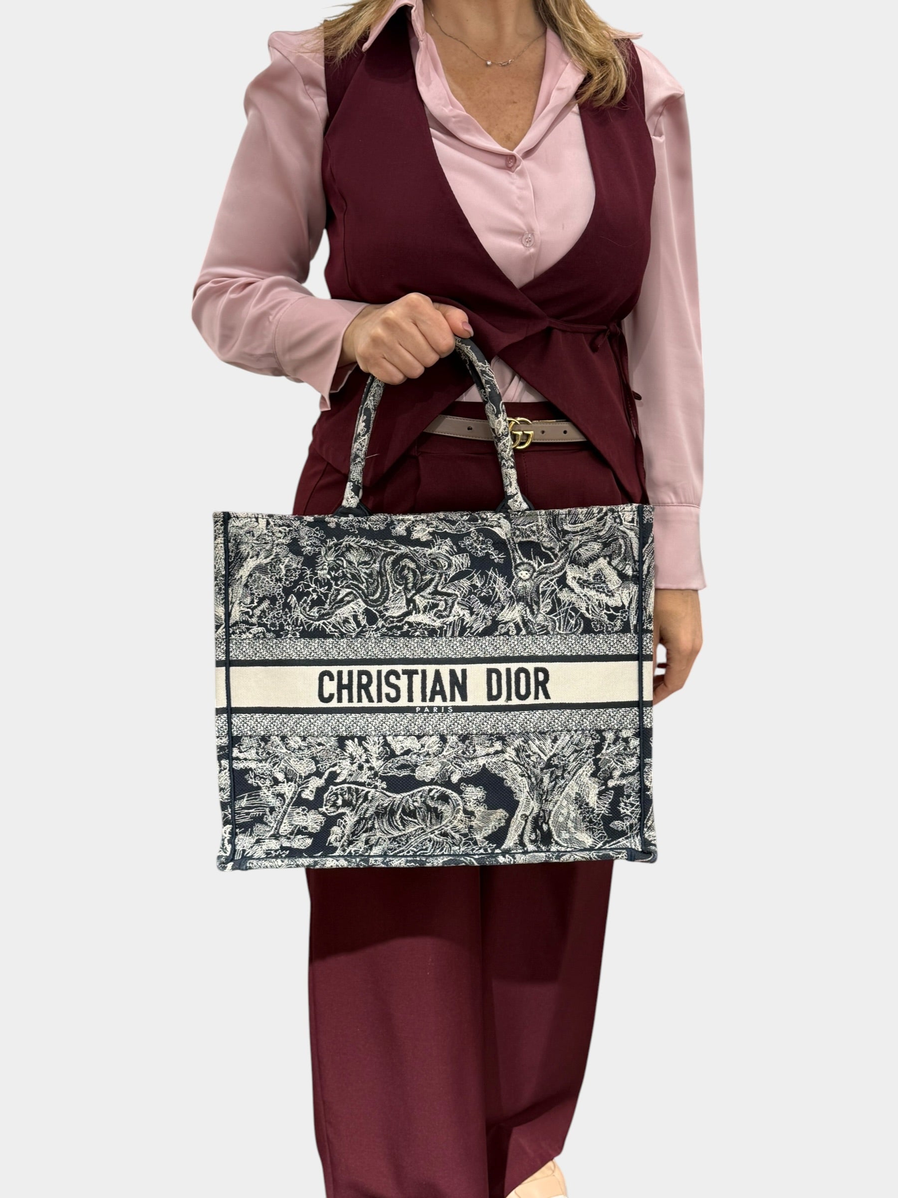 Dior Book Tote Grande Toile du Jouy