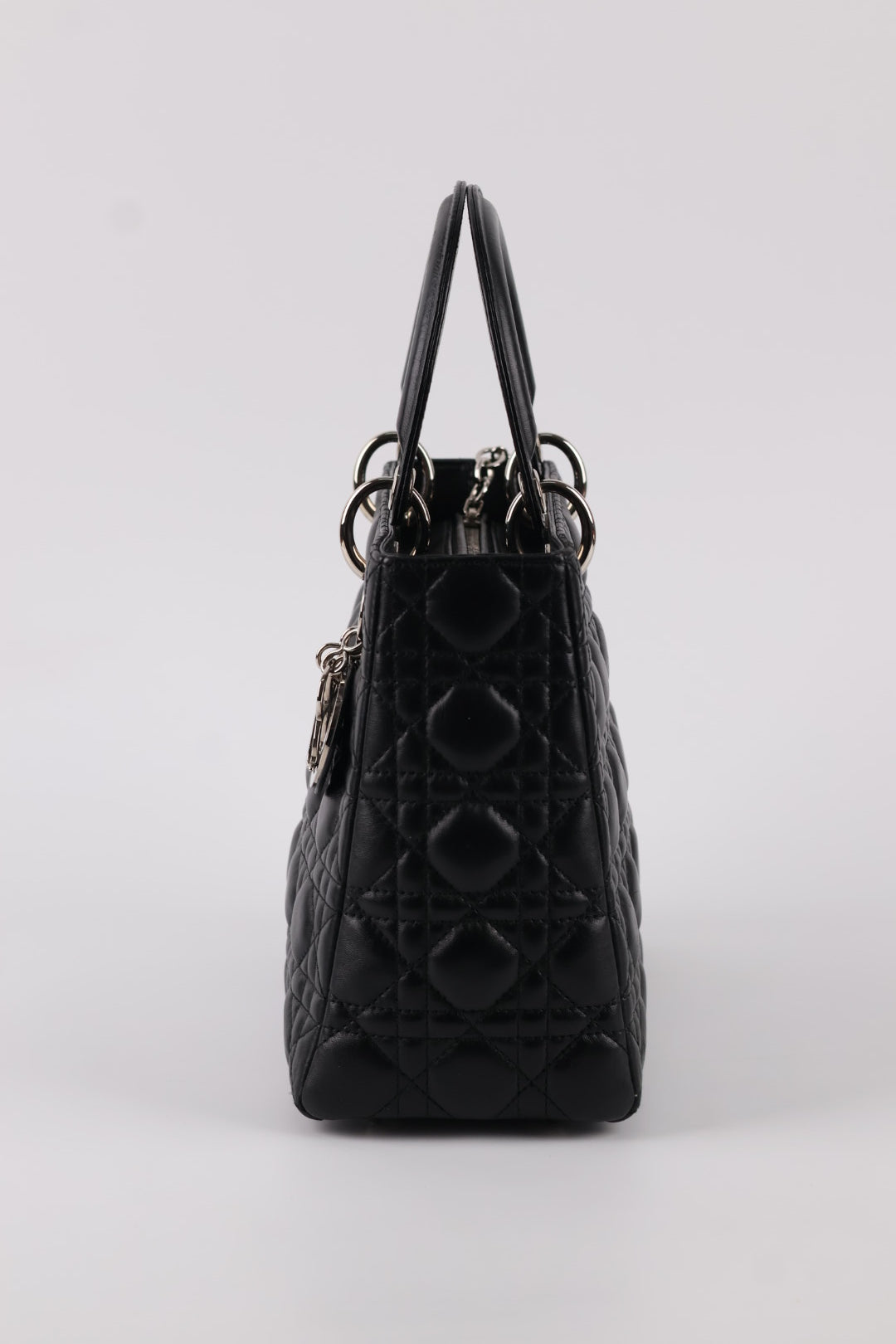Lady Dior Media in Pelle
