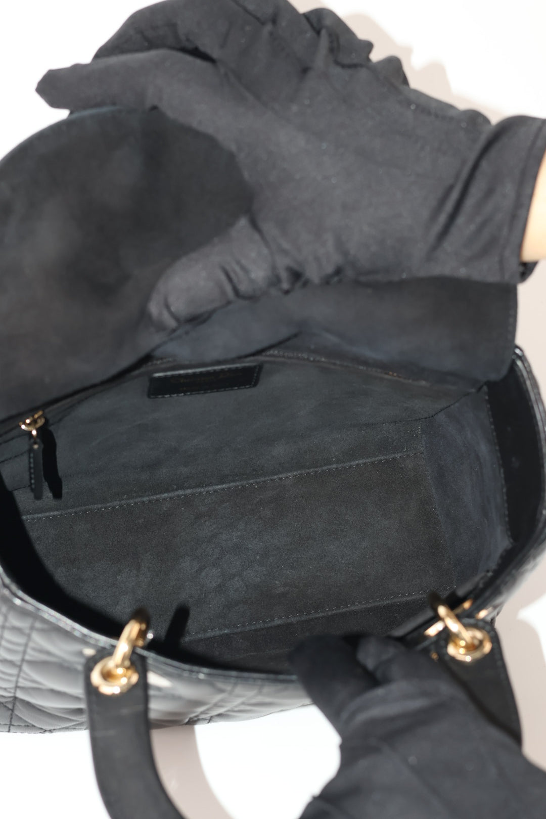 Lady Dior Media in Pelle