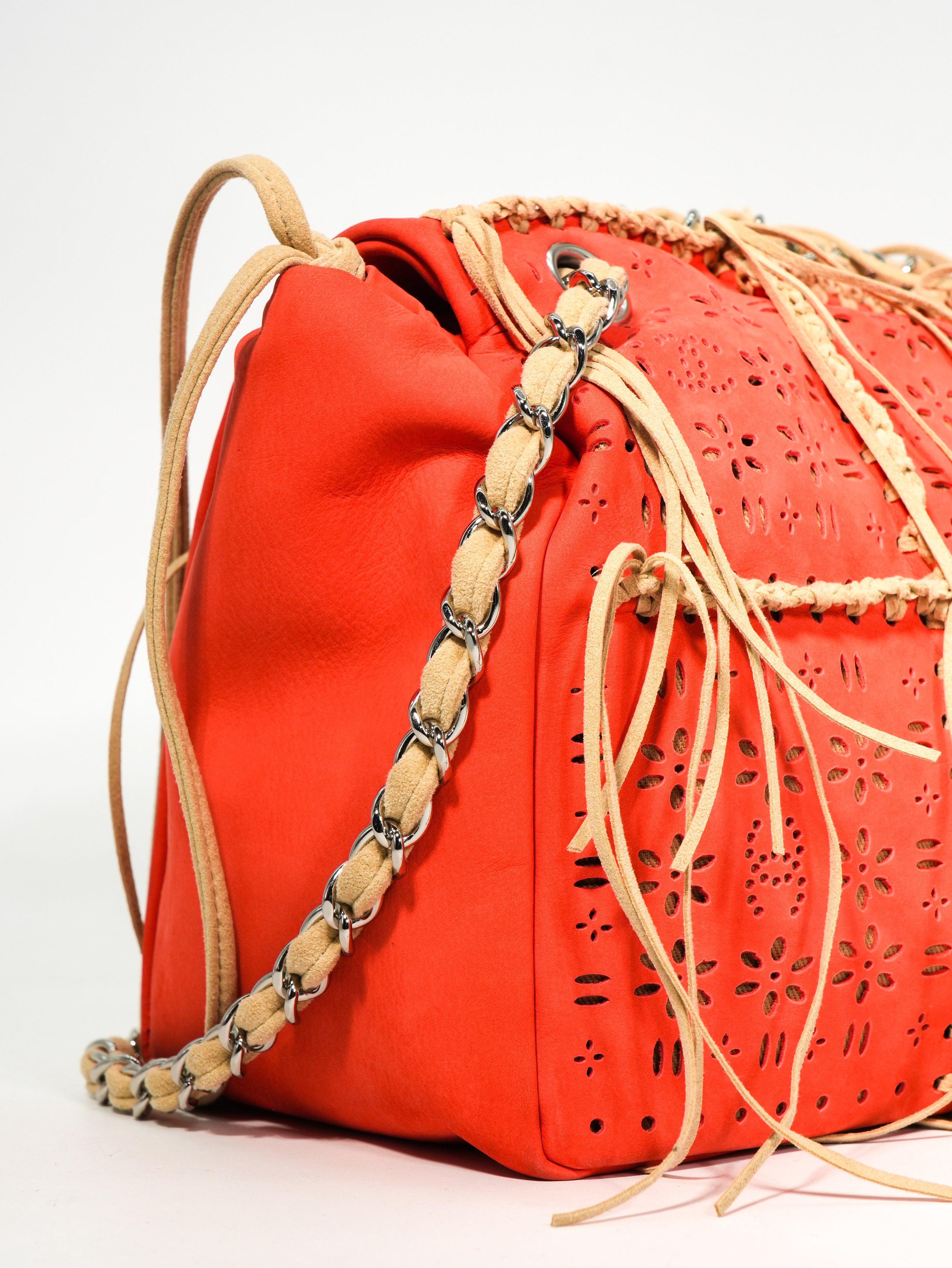 Chanel Fringe Flap Suede