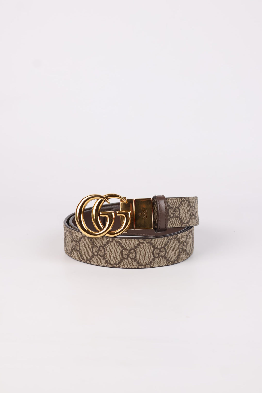 Gucci Cintura Marmont GG Supreme Reversibile