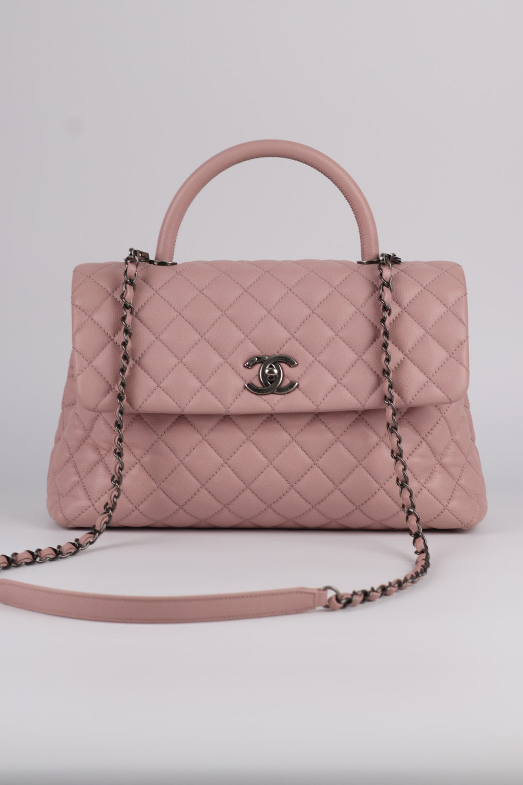 Chanel Coco Handle Media Caviar