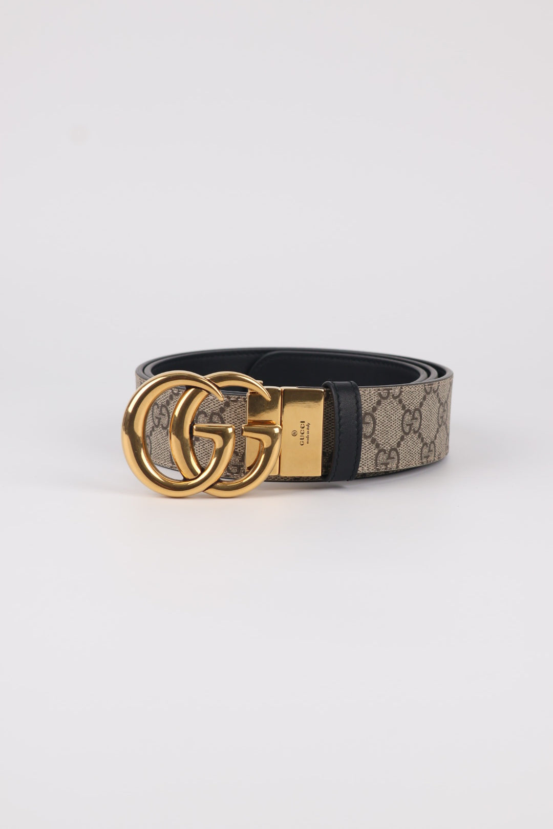 Gucci Cintura Marmont GG Supreme 4 cm Reversibile