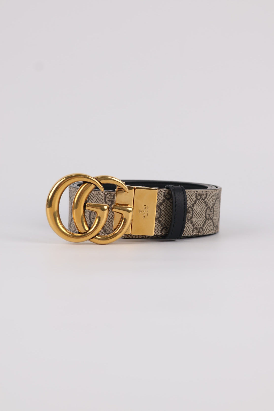 Gucci Cintura Marmont GG Supreme 4 cm Reversibile