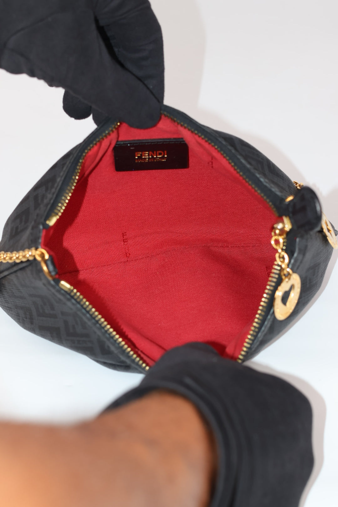 Fendi Pochette Chain FF Zucchino