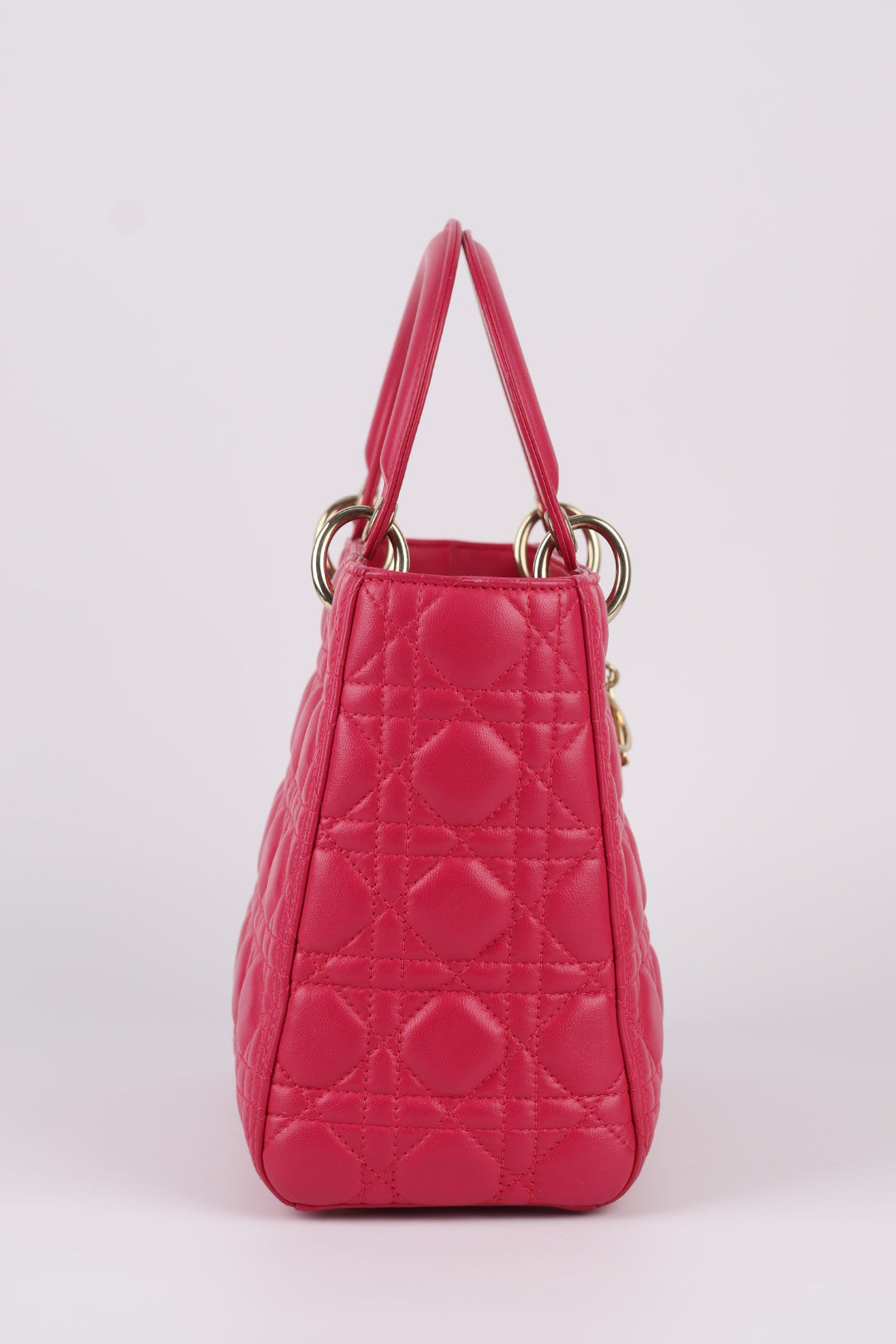 Lady Dior Media in Pelle