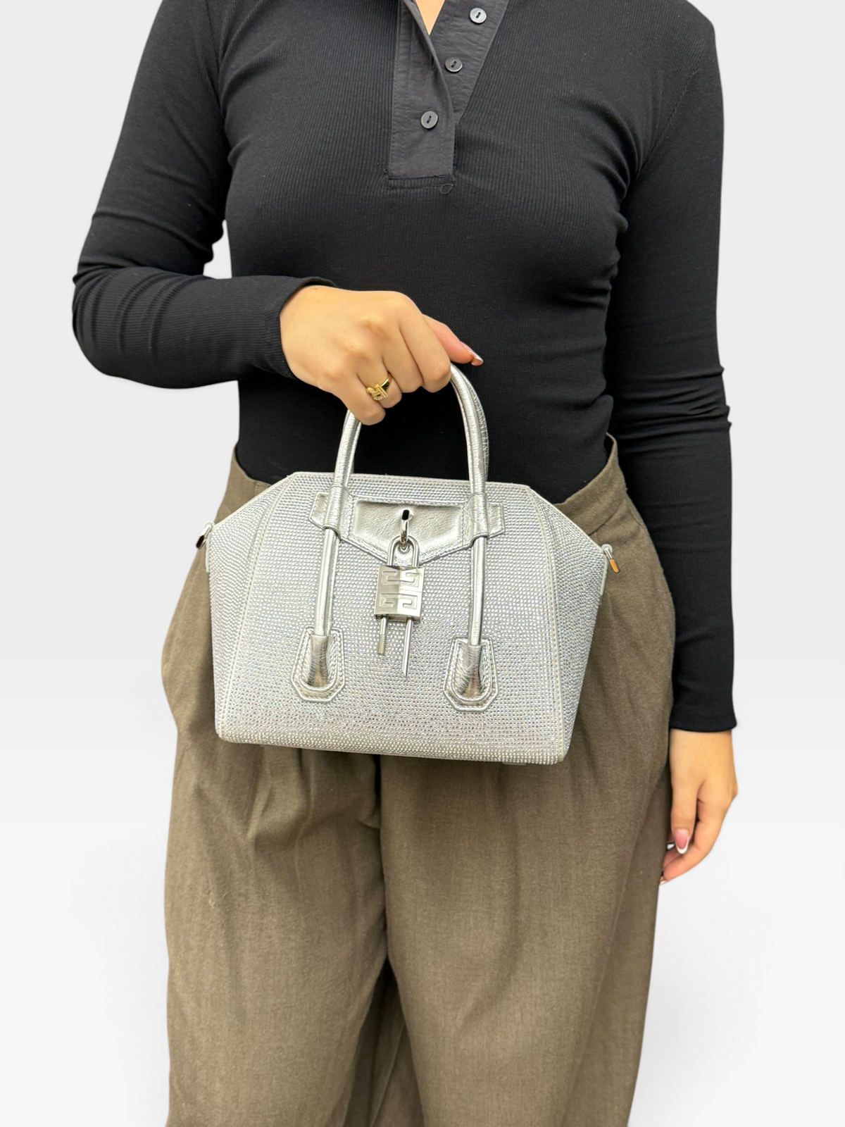 Givenchy Antigona Lock Crystal