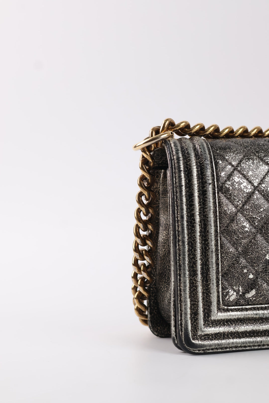 Chanel Boy Media Silver