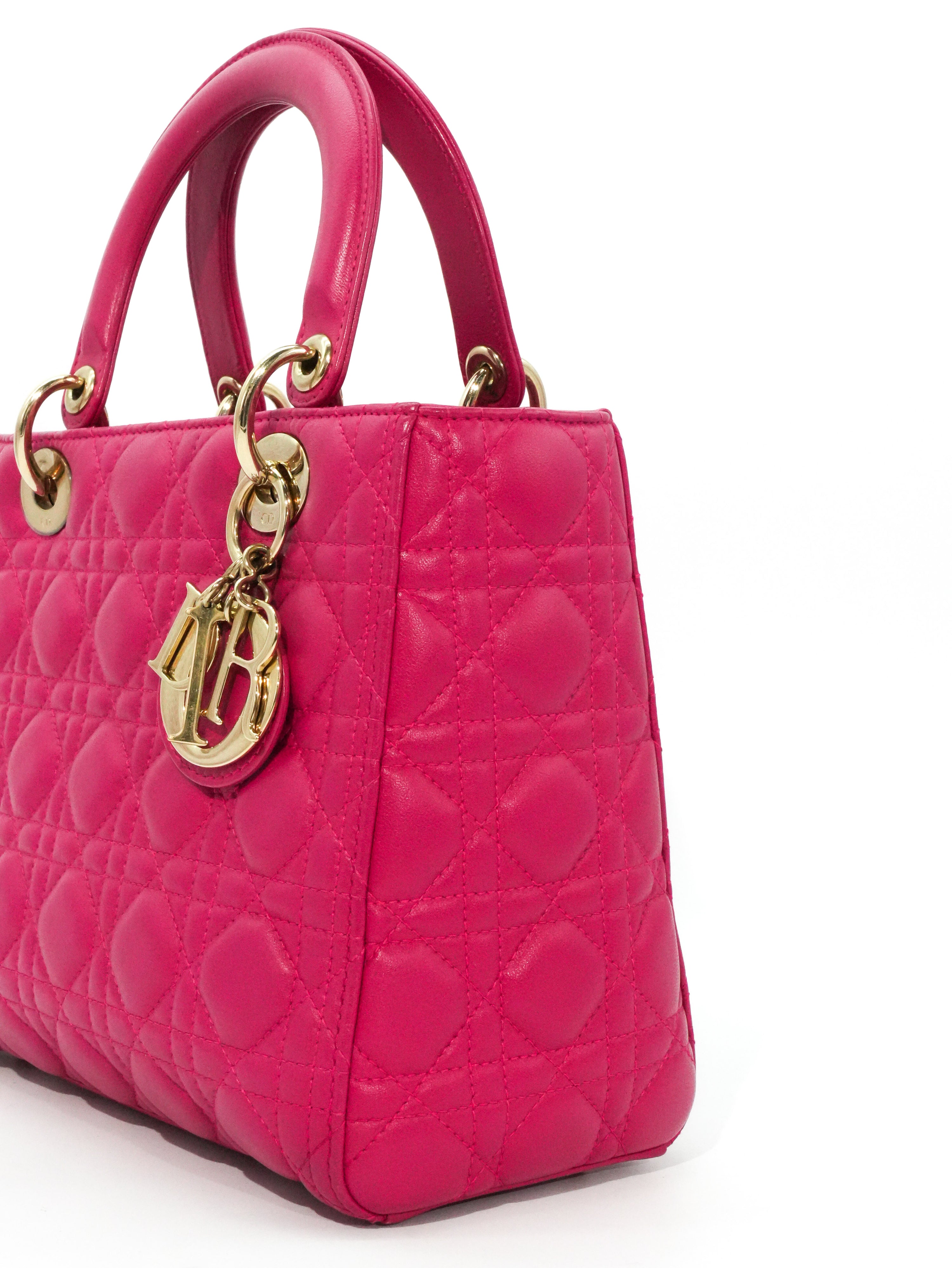 Lady Dior Media in Pelle