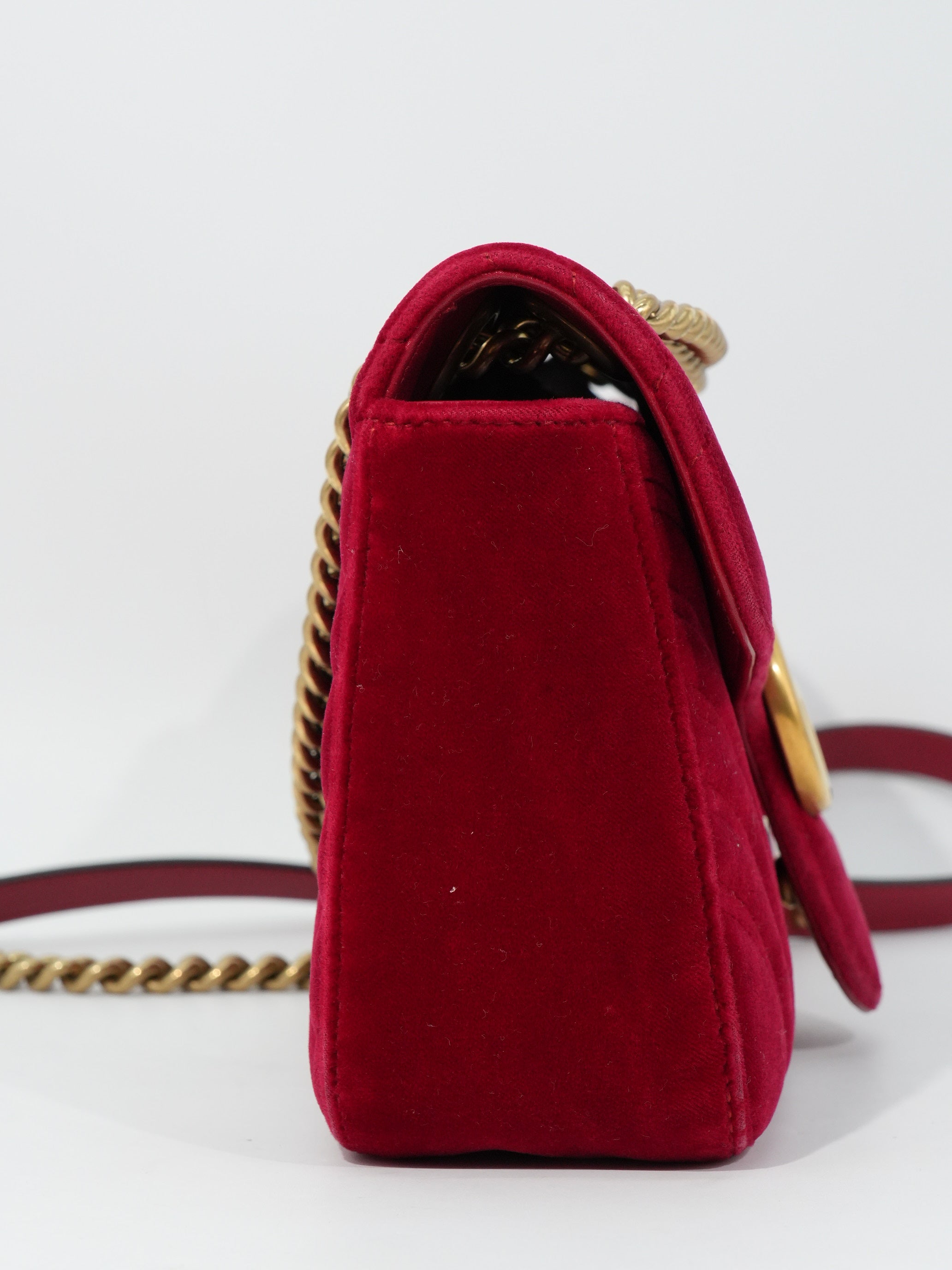 Gucci Marmont Media Velvet Matelassé