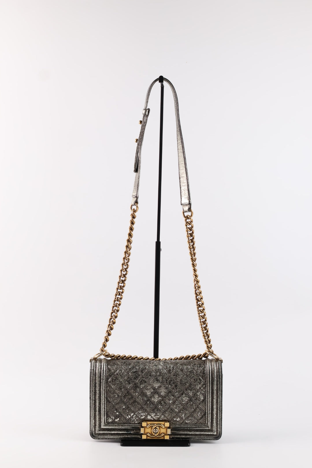Chanel Boy Media Silver