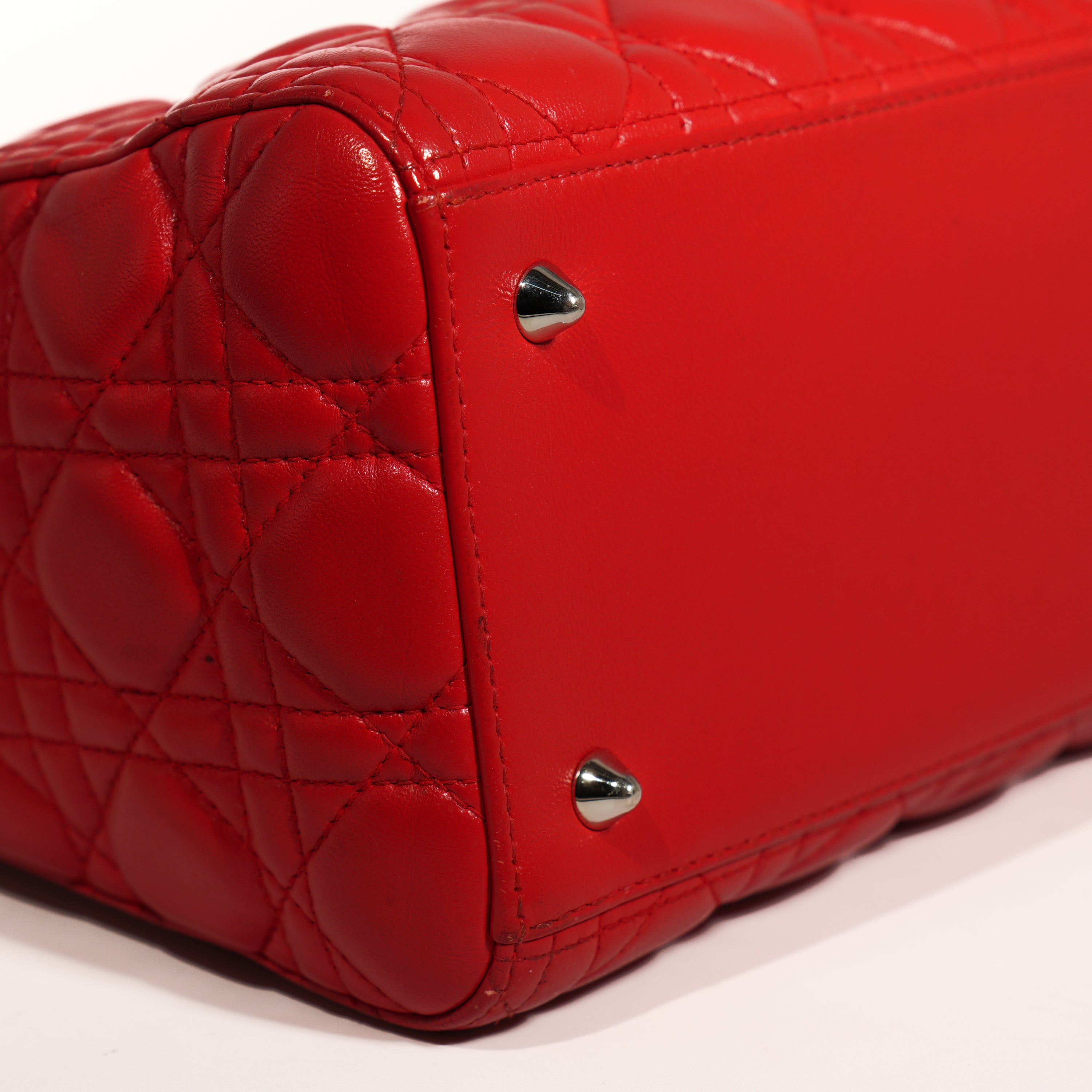 Lady Dior Media in Pelle