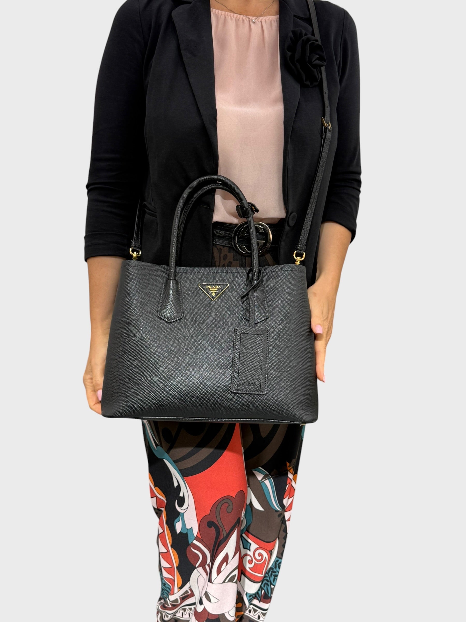 Prada Double Media Saffiano