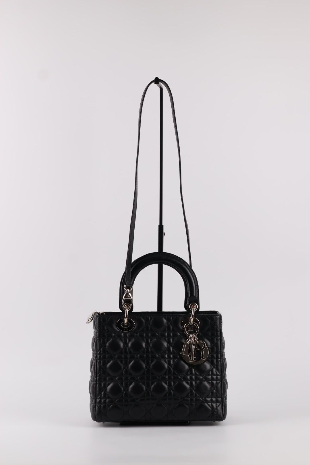 Lady Dior Media in Pelle