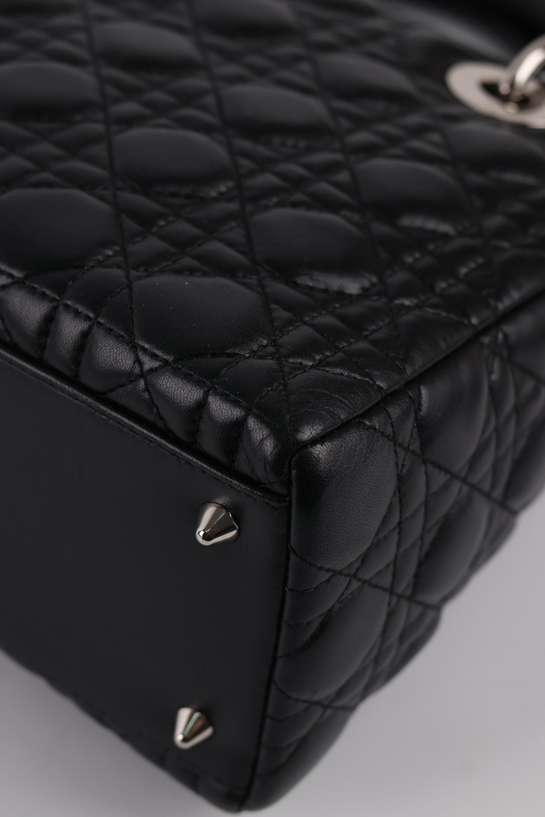 Lady Dior Media in Pelle
