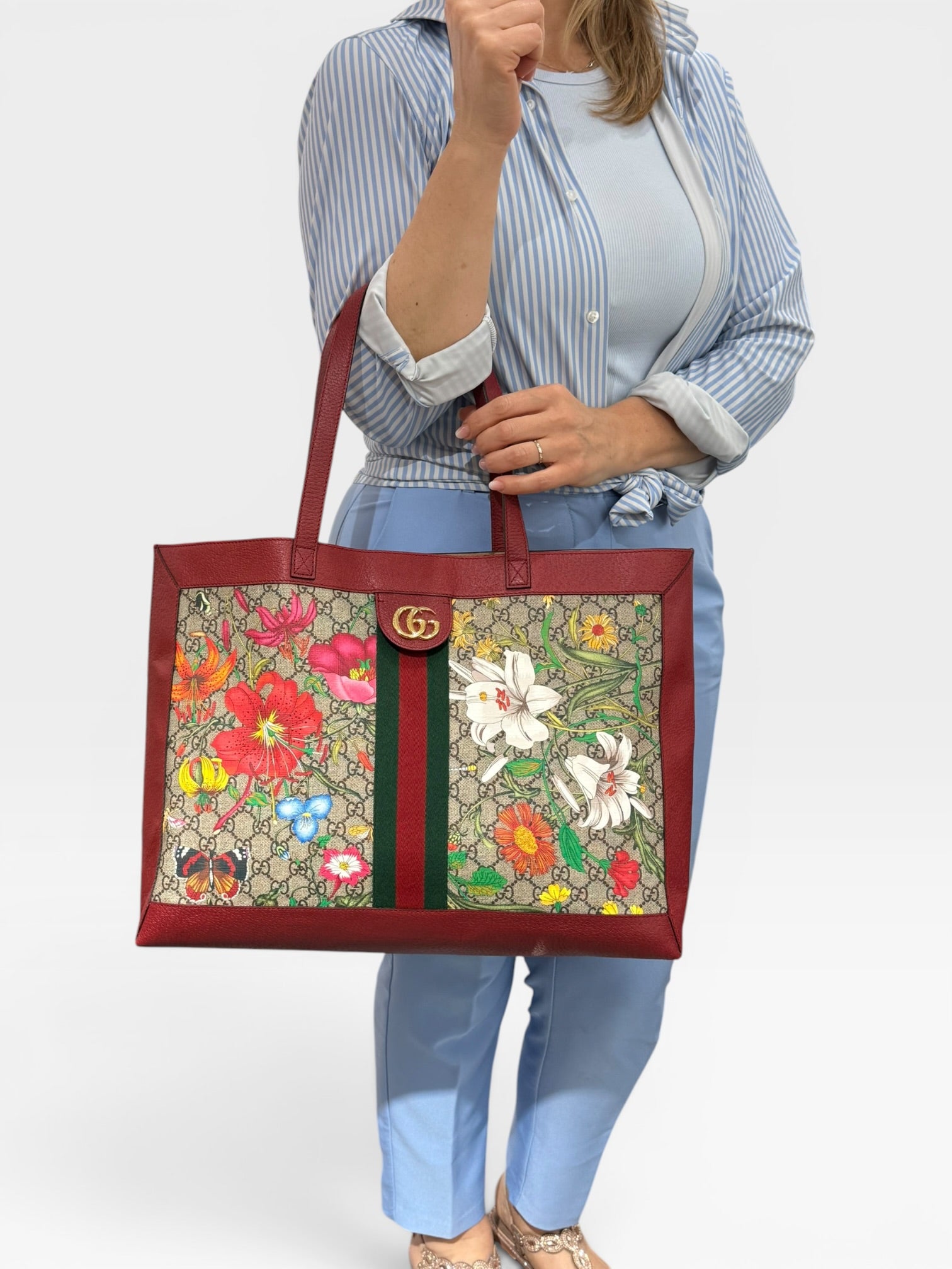 Gucci Ophidia Tote GG Flora