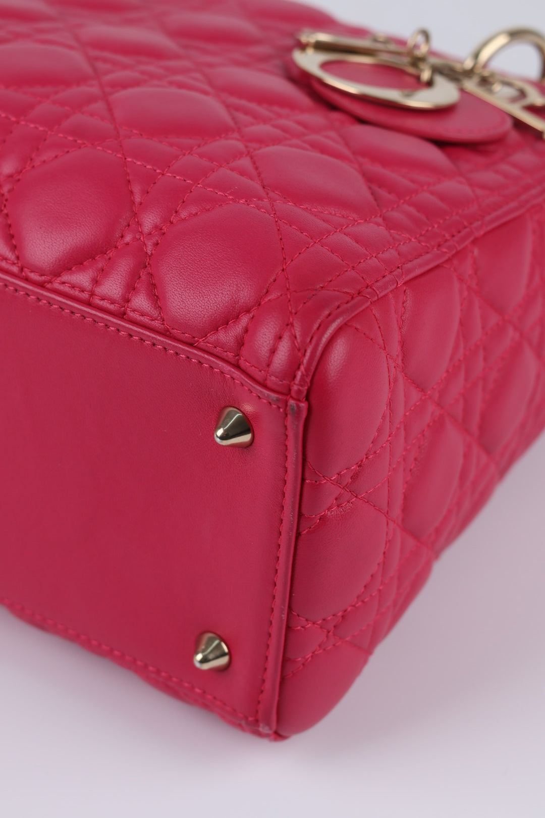 Lady Dior Media in Pelle