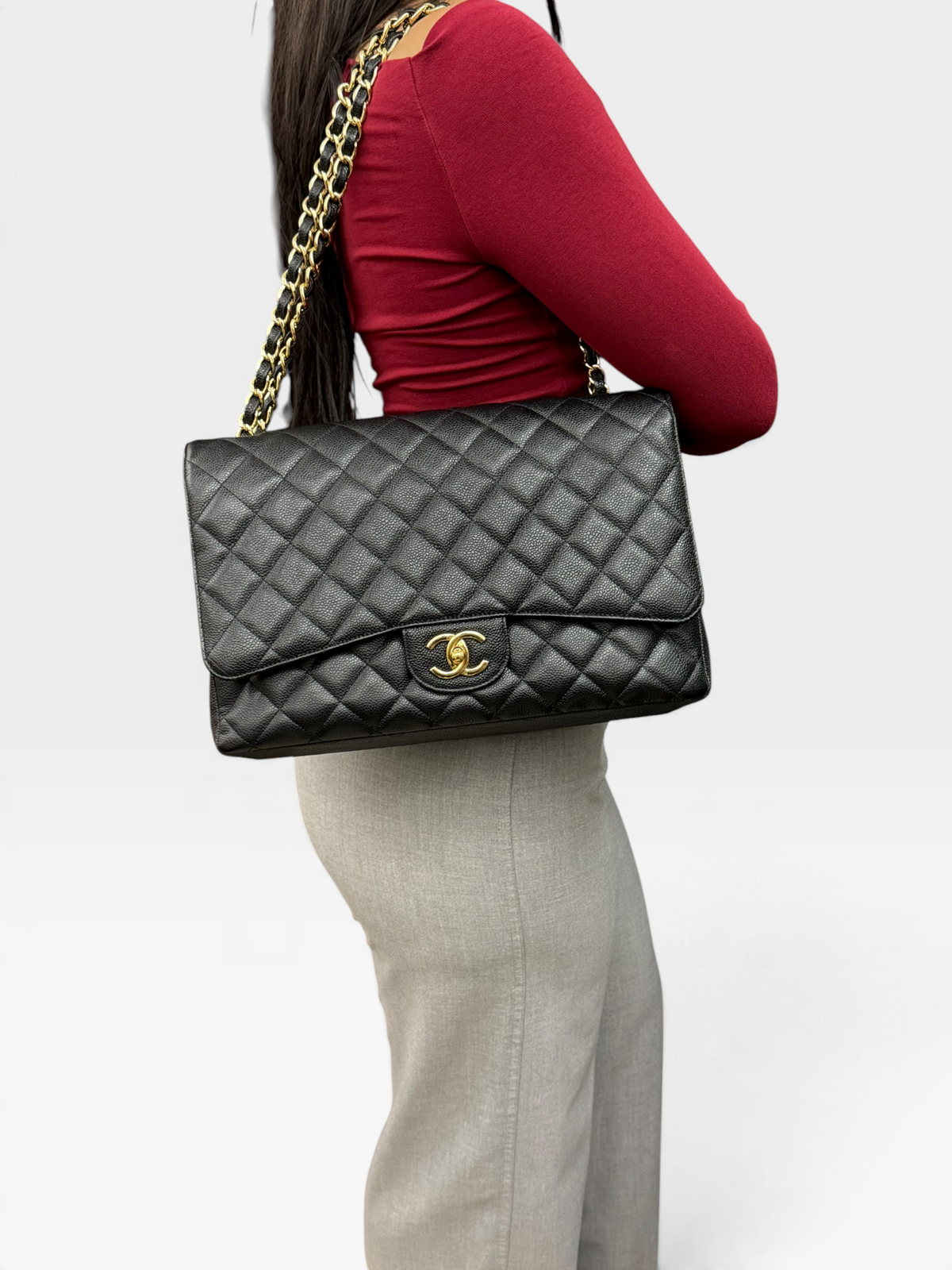 Chanel Maxi Jumbo Double Flap Caviar