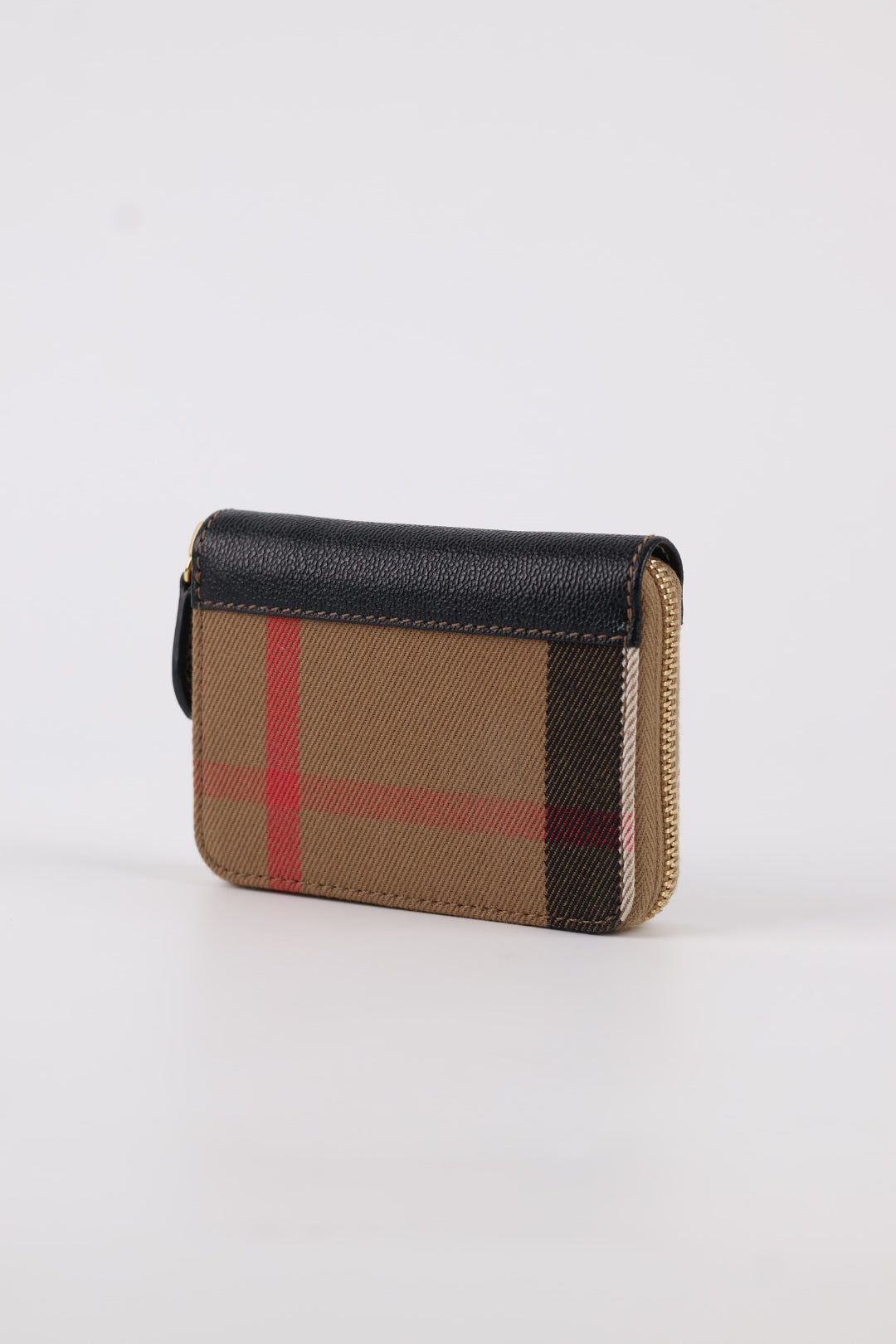 Burberry portafoglio compatto Zippy Check