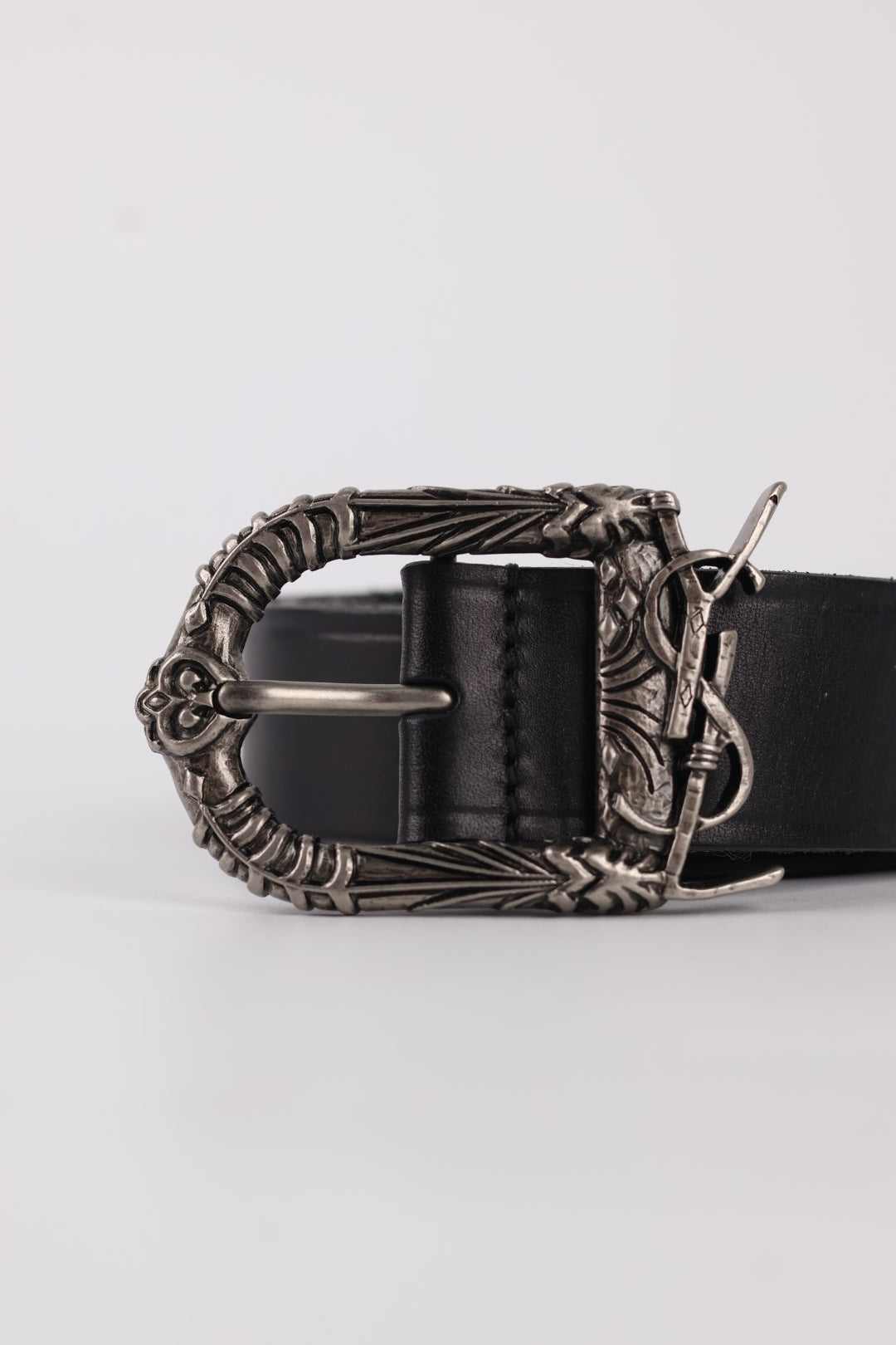 Saint Laurent Cintura Cassandre in Pelle