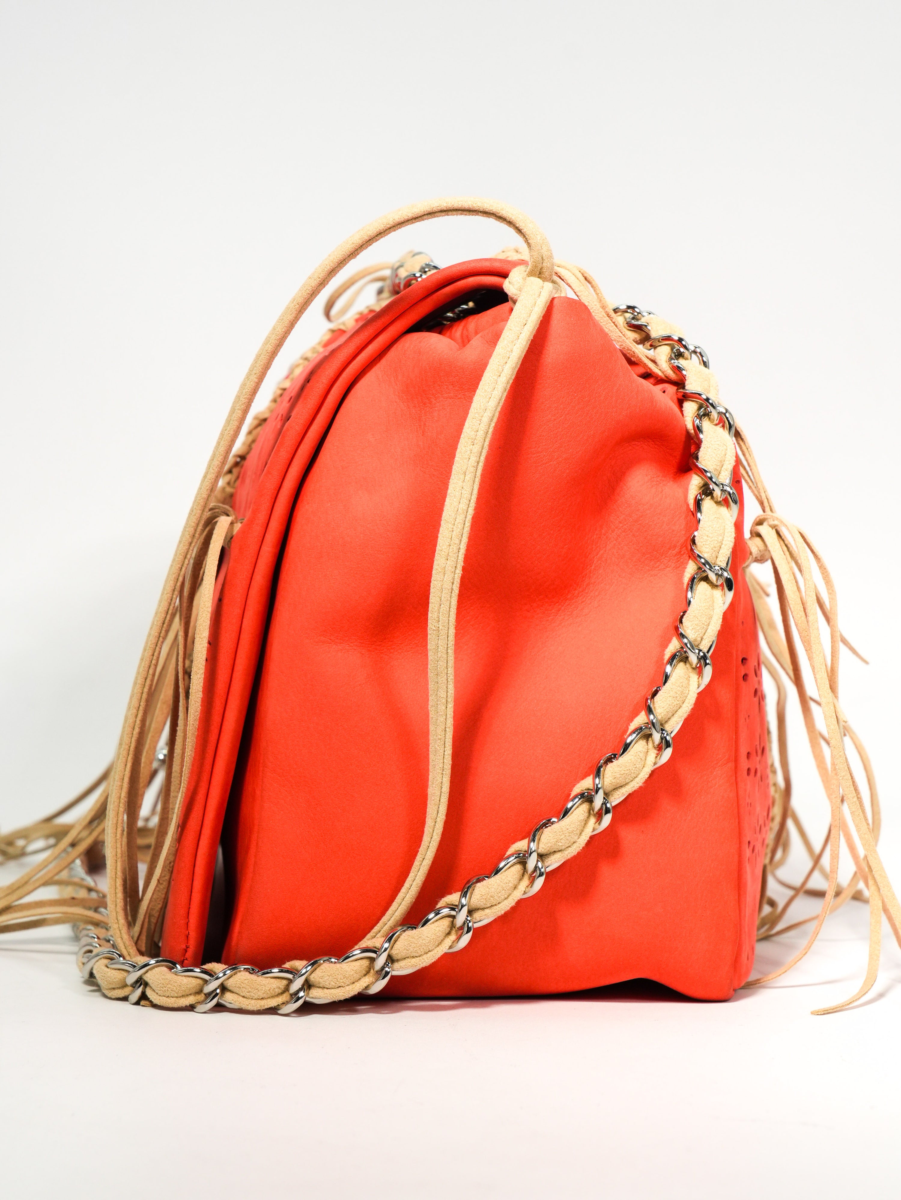 Chanel Fringe Flap Suede