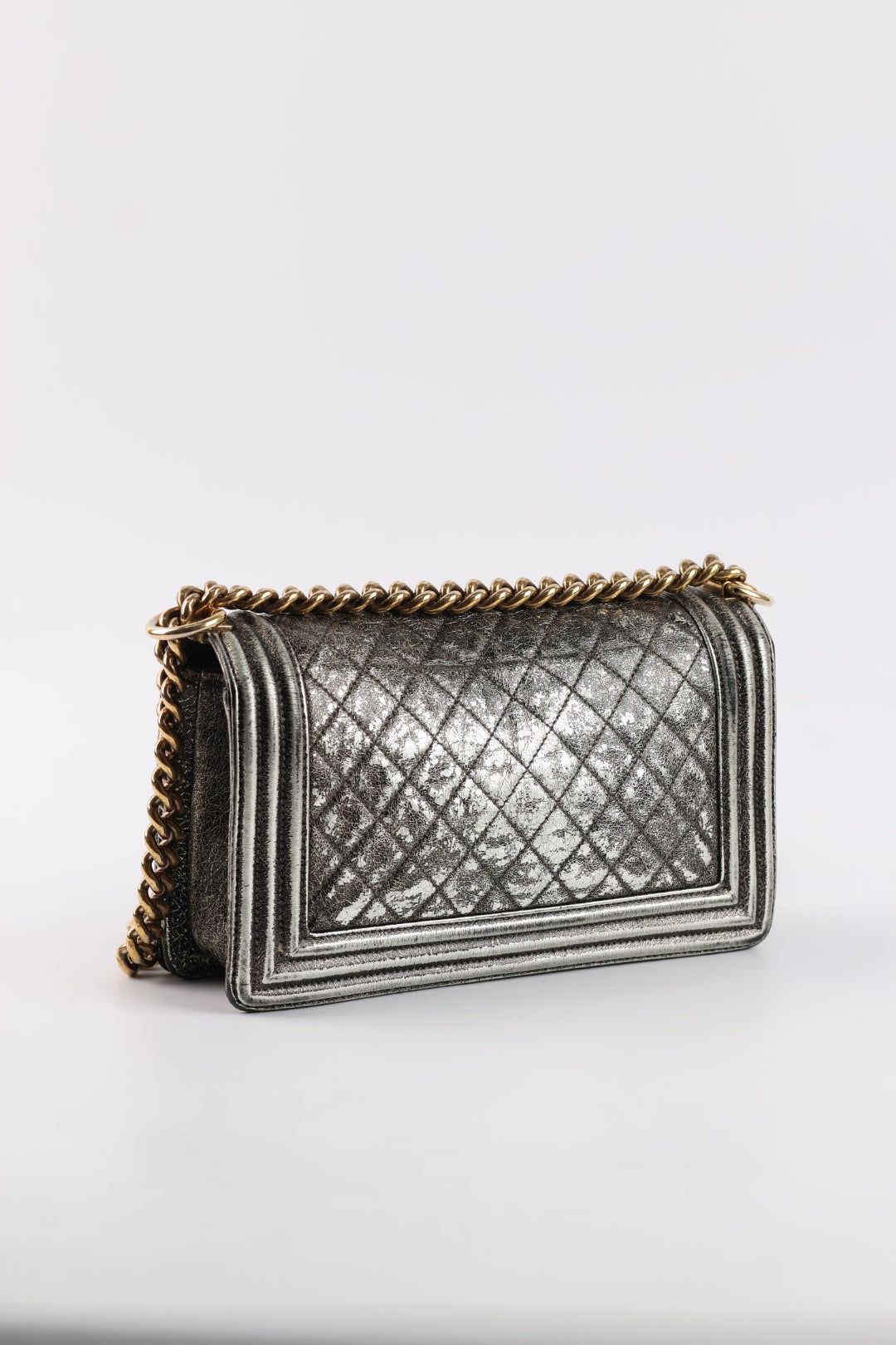Chanel Boy Media Silver