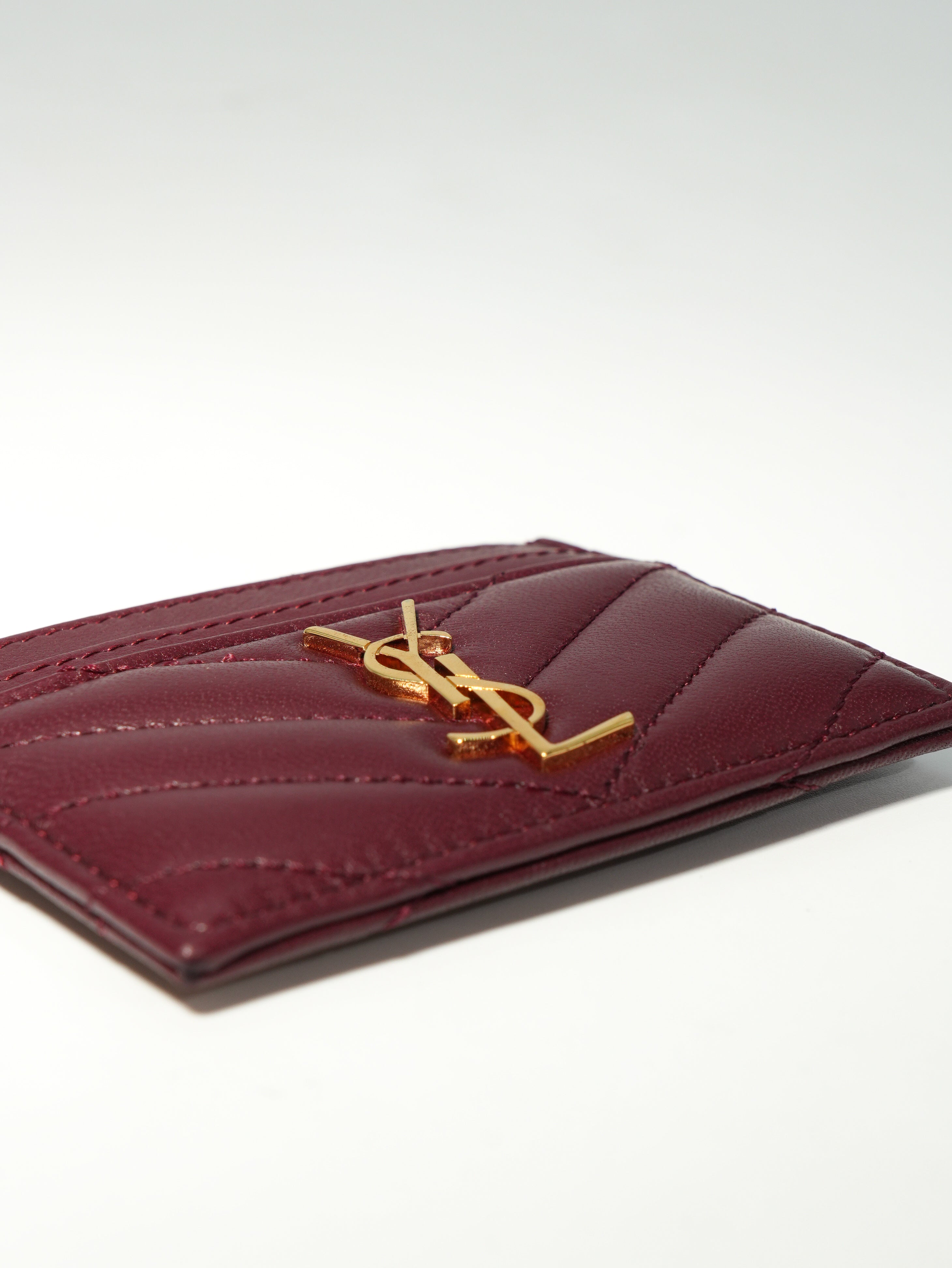 Saint Laurent Portacarte Cassandre in Pelle Agnello