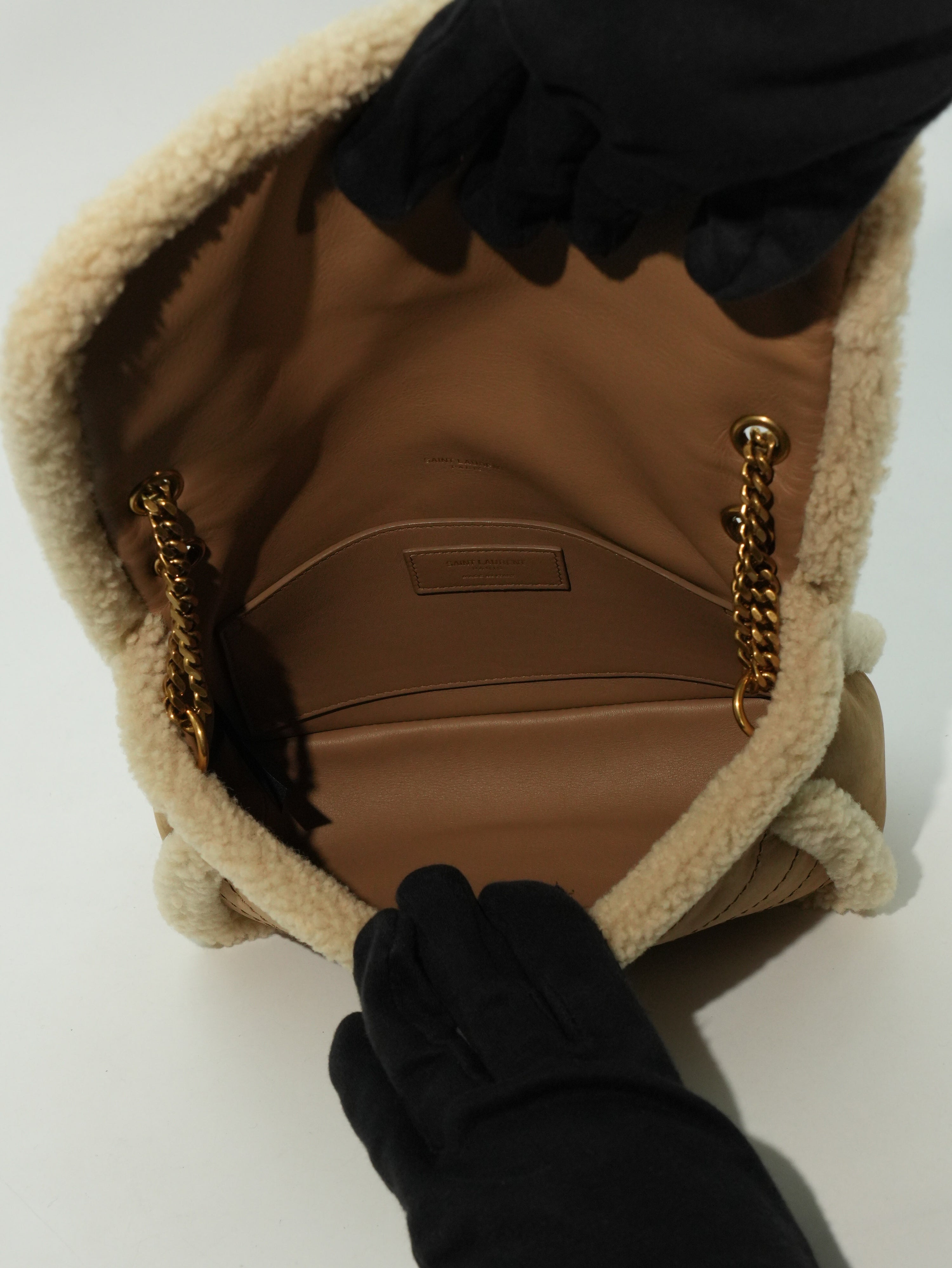 Saint Laurent Niki Baby Shearling