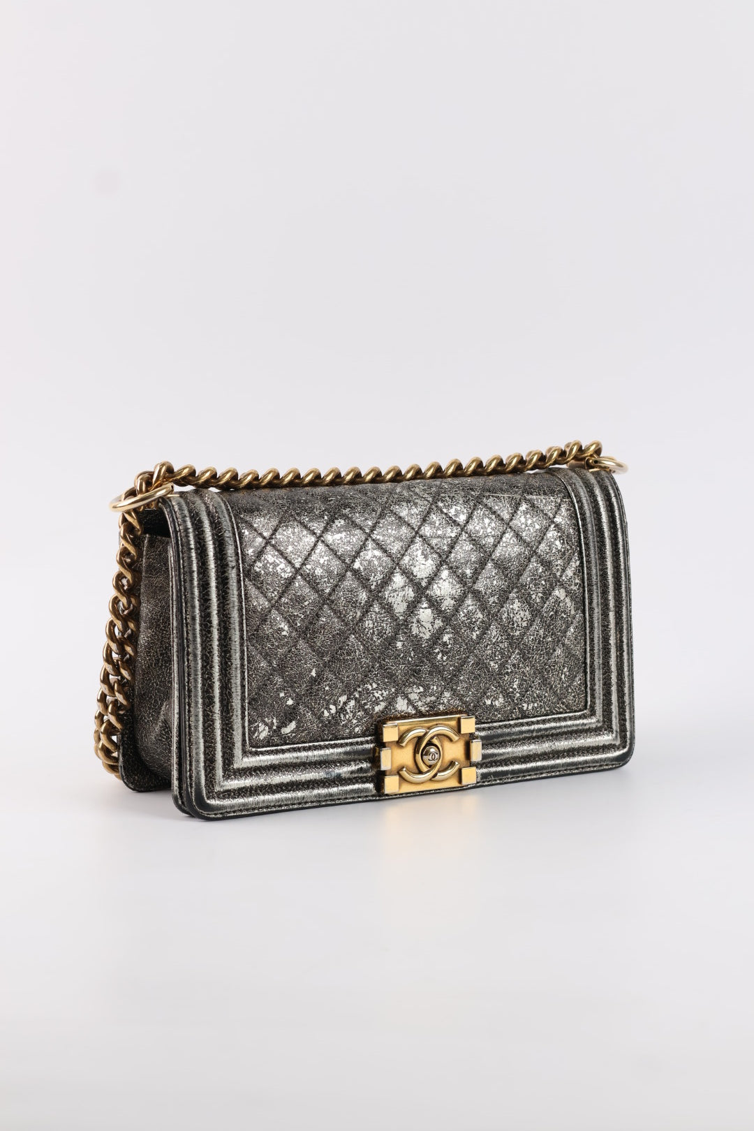 Chanel Boy Media Silver