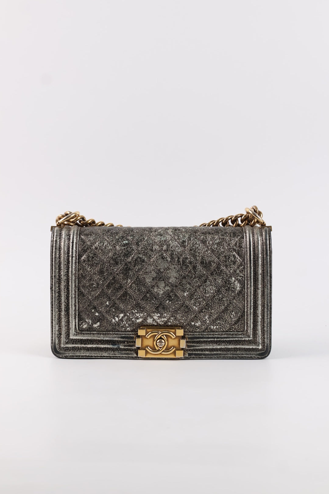 Chanel Boy Media Silver
