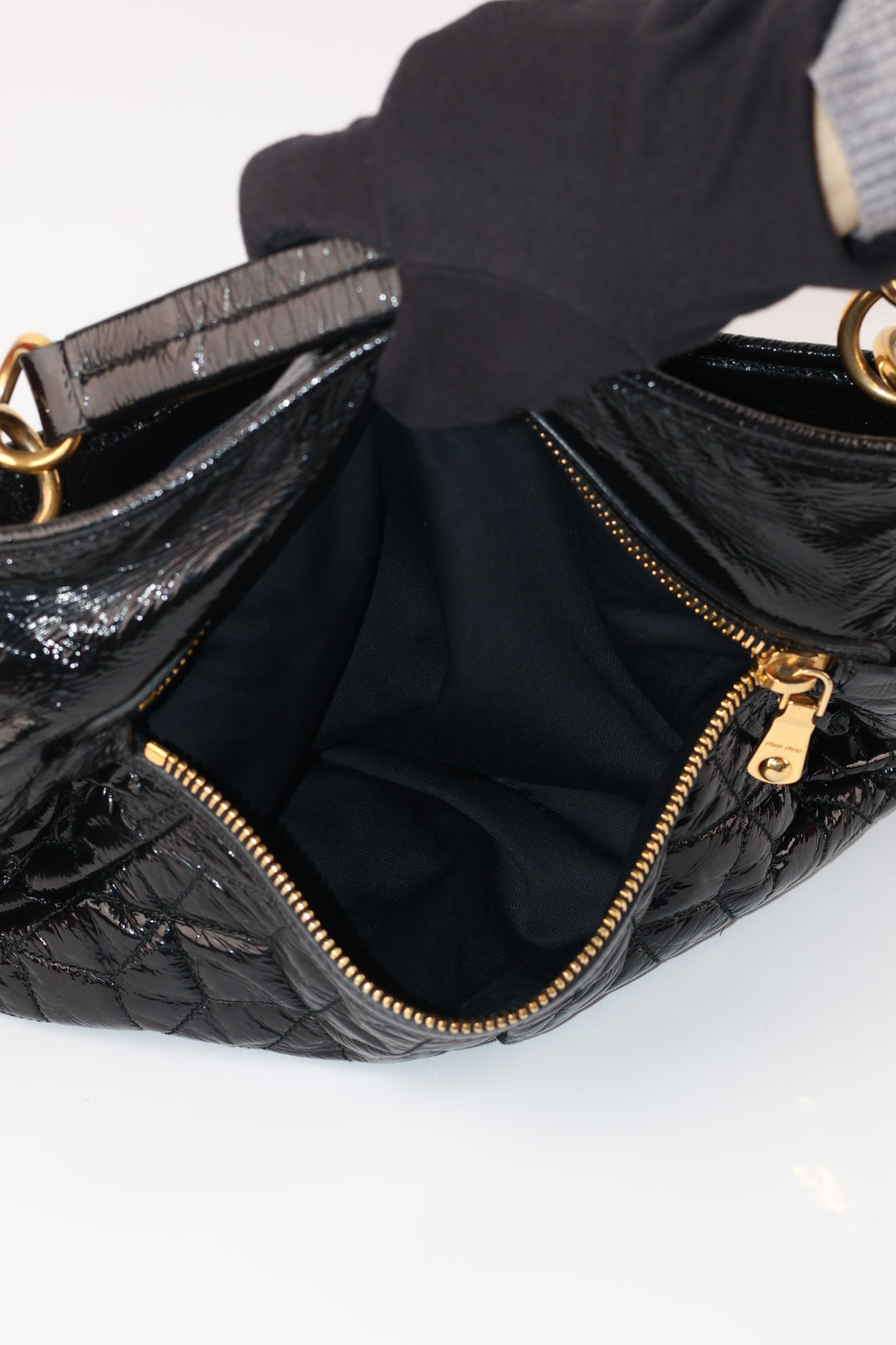 Miu Miu a Spalla in Pelle Verniciata