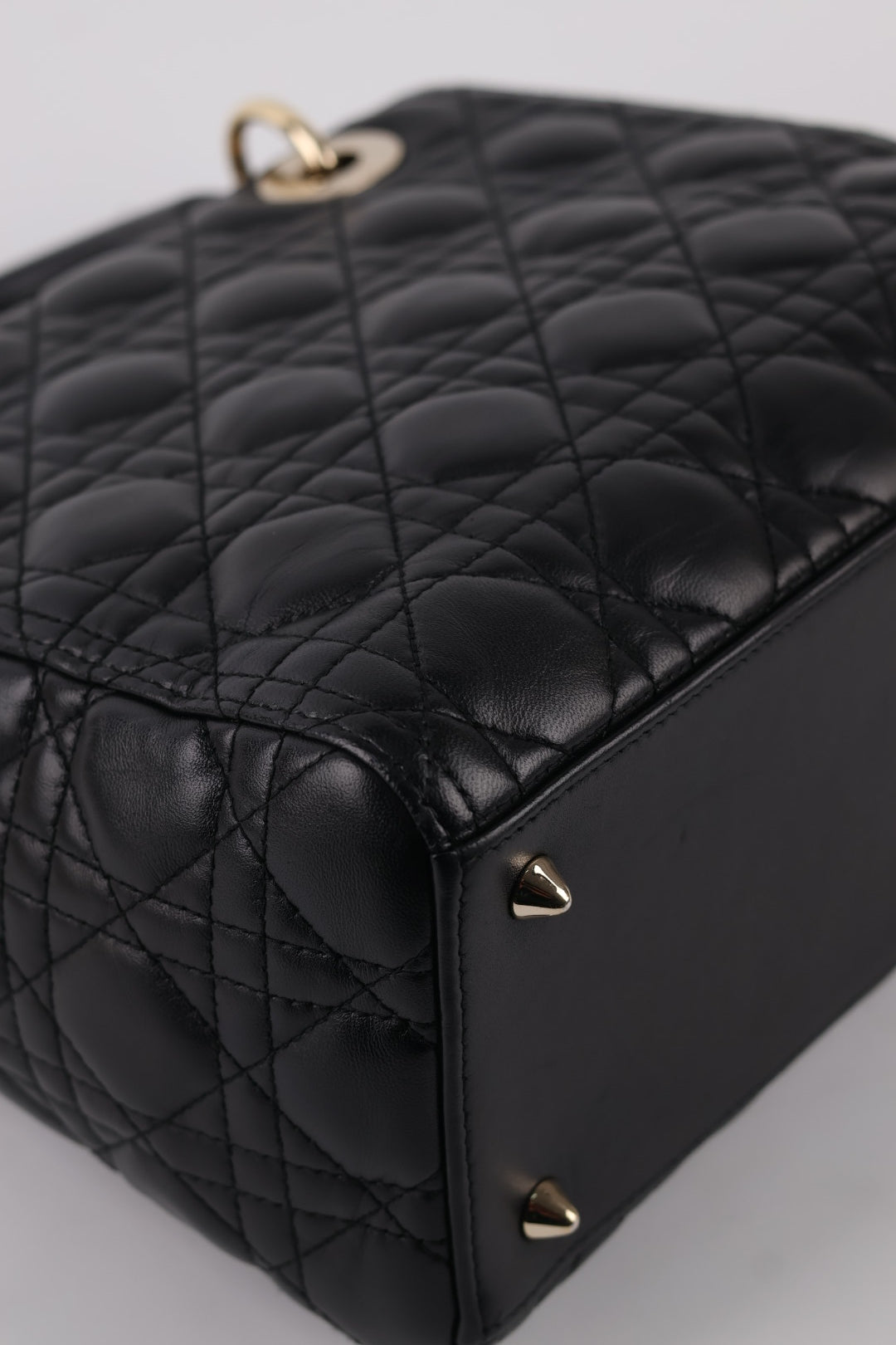 Lady Dior Media in Pelle