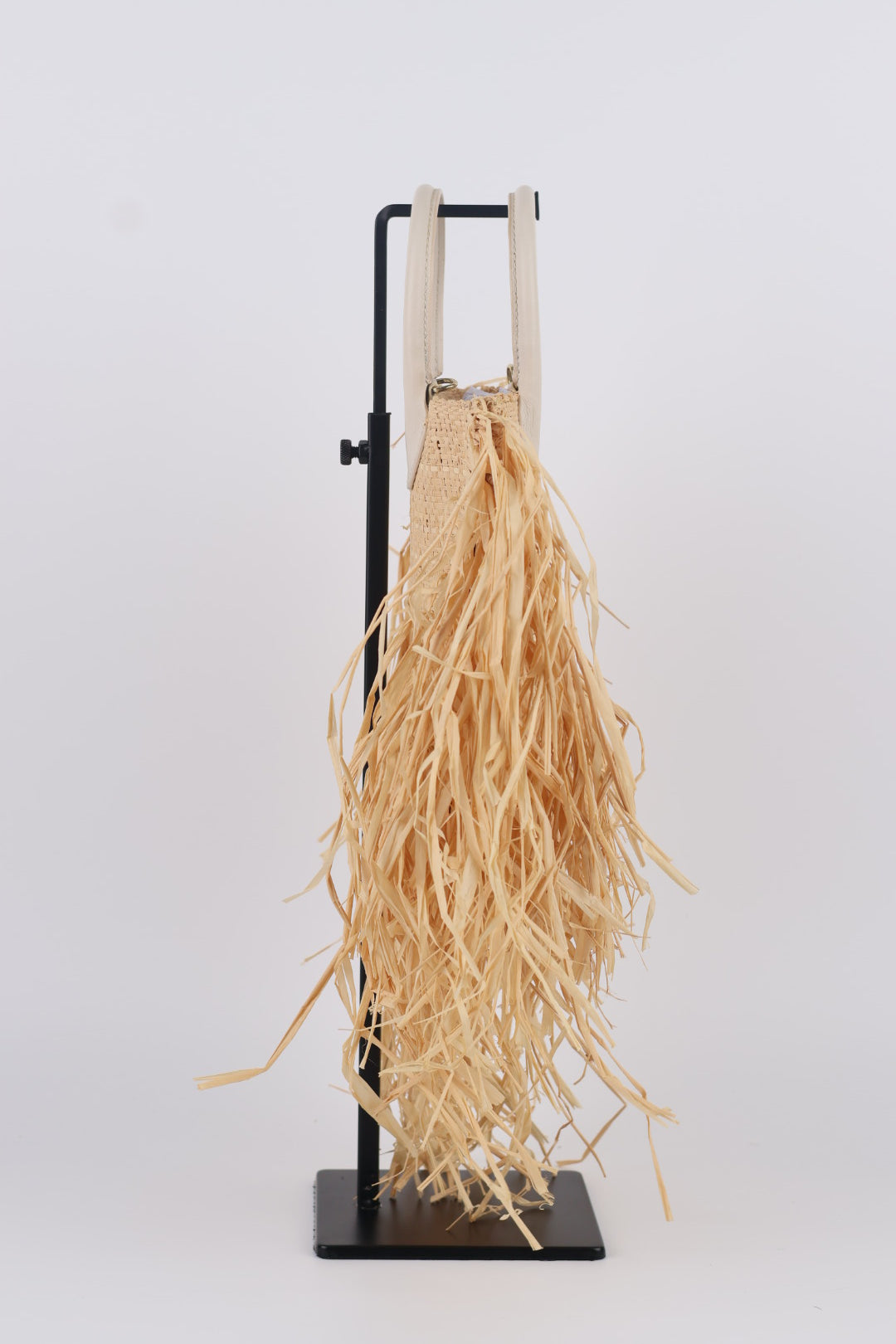 Jacquemus Le Baci Petit Rafia Beige Bianco