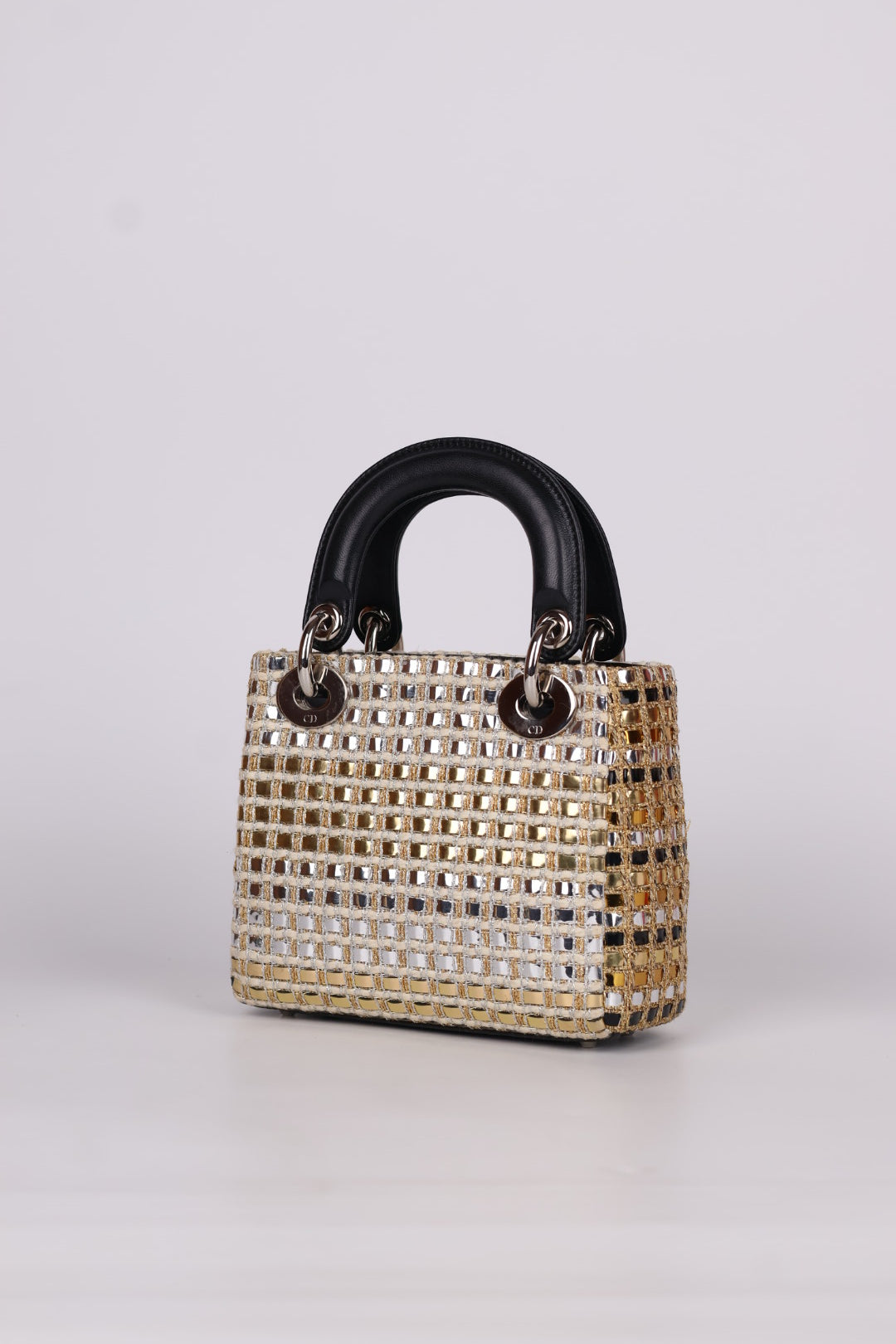 Lady Dior Mini Tweed Metallic