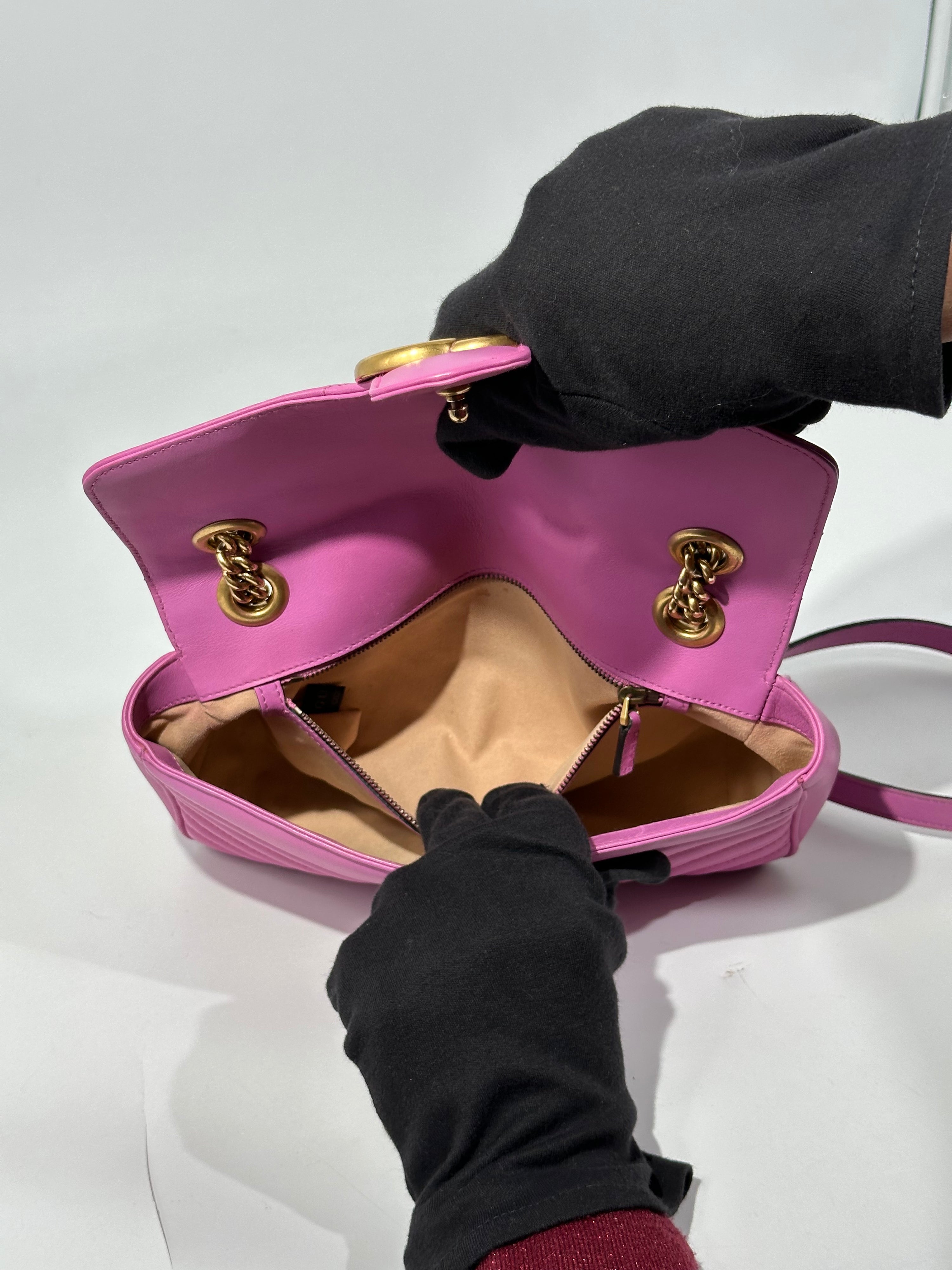 Gucci Marmont Media in Pelle Matelassé