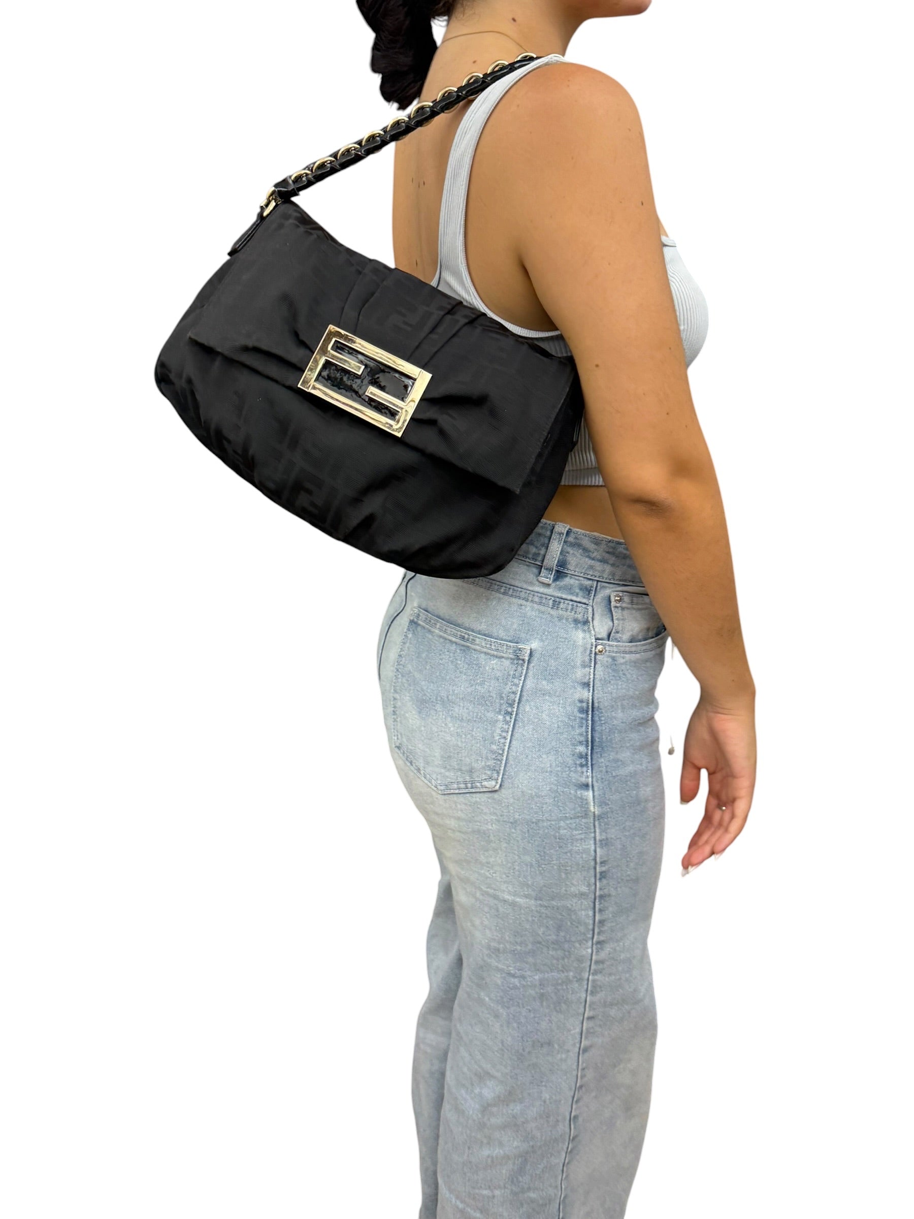 Fendi Mama Baguette FF Logo
