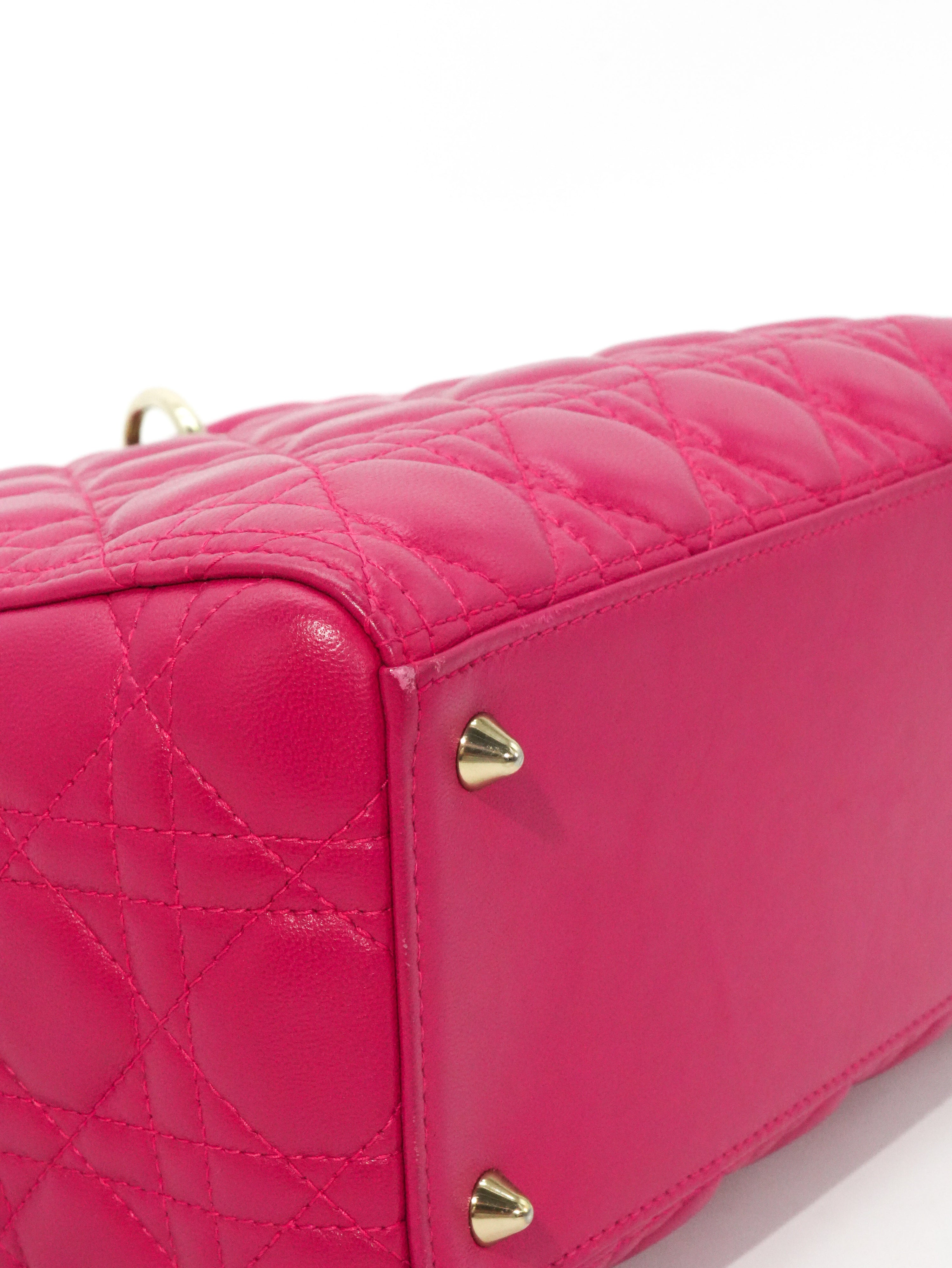 Lady Dior Media in Pelle