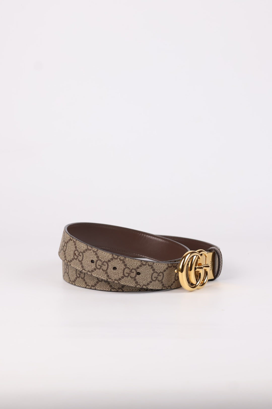 Gucci Cintura Marmont GG Supreme Reversibile