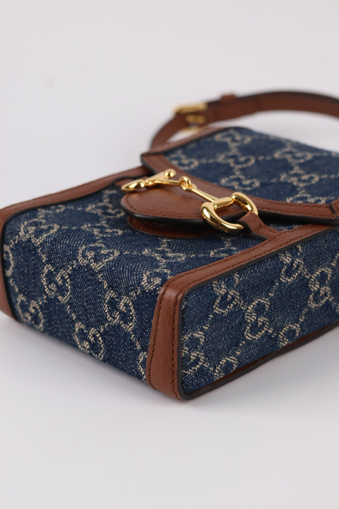 Gucci Porta Cellulare Horsebit GG Denim