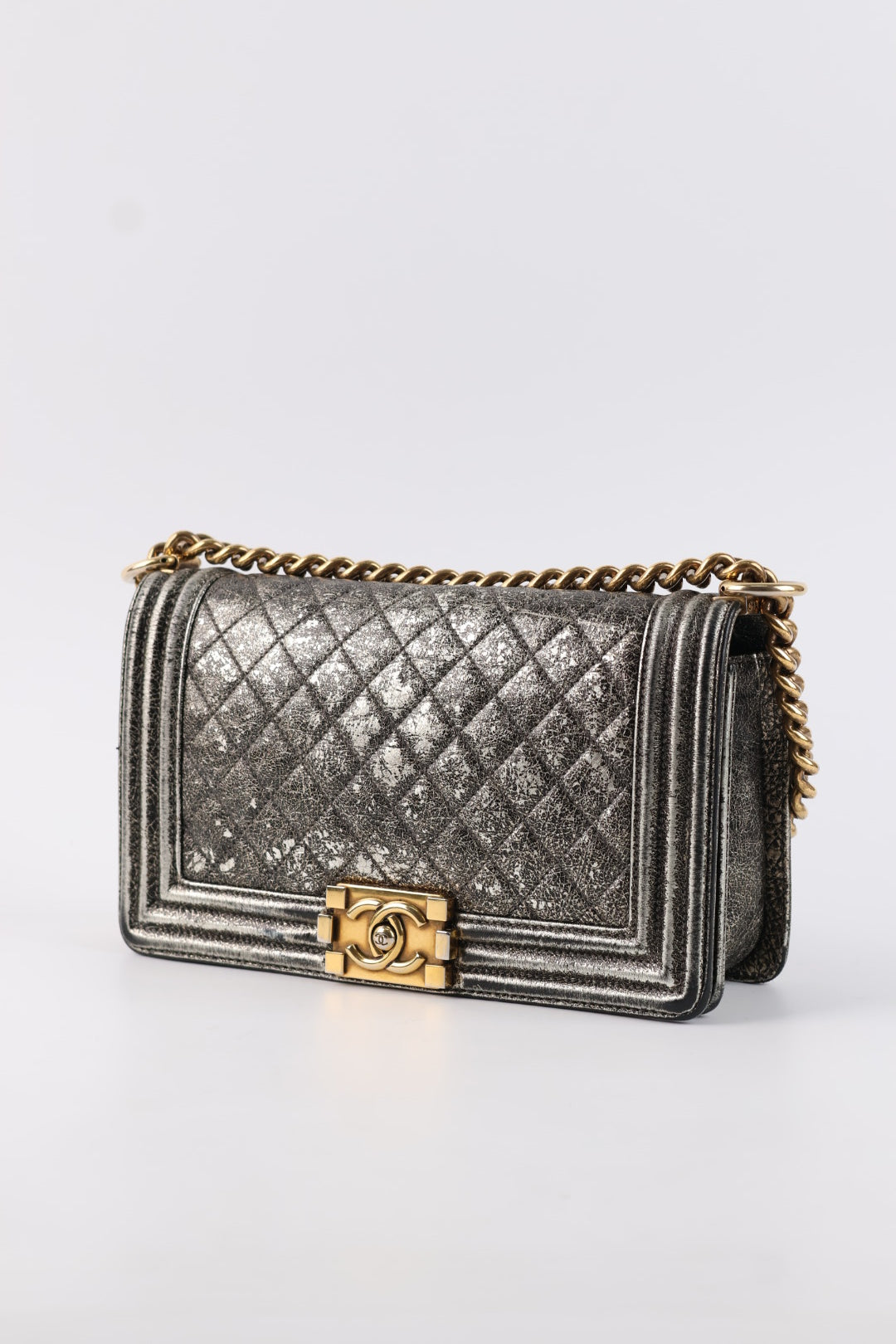 Chanel Boy Media Silver