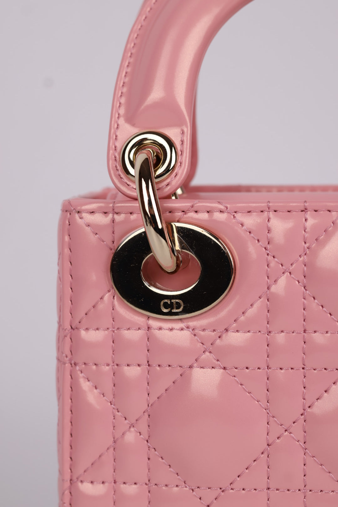 Lady Dior Mini in Pelle Rosa