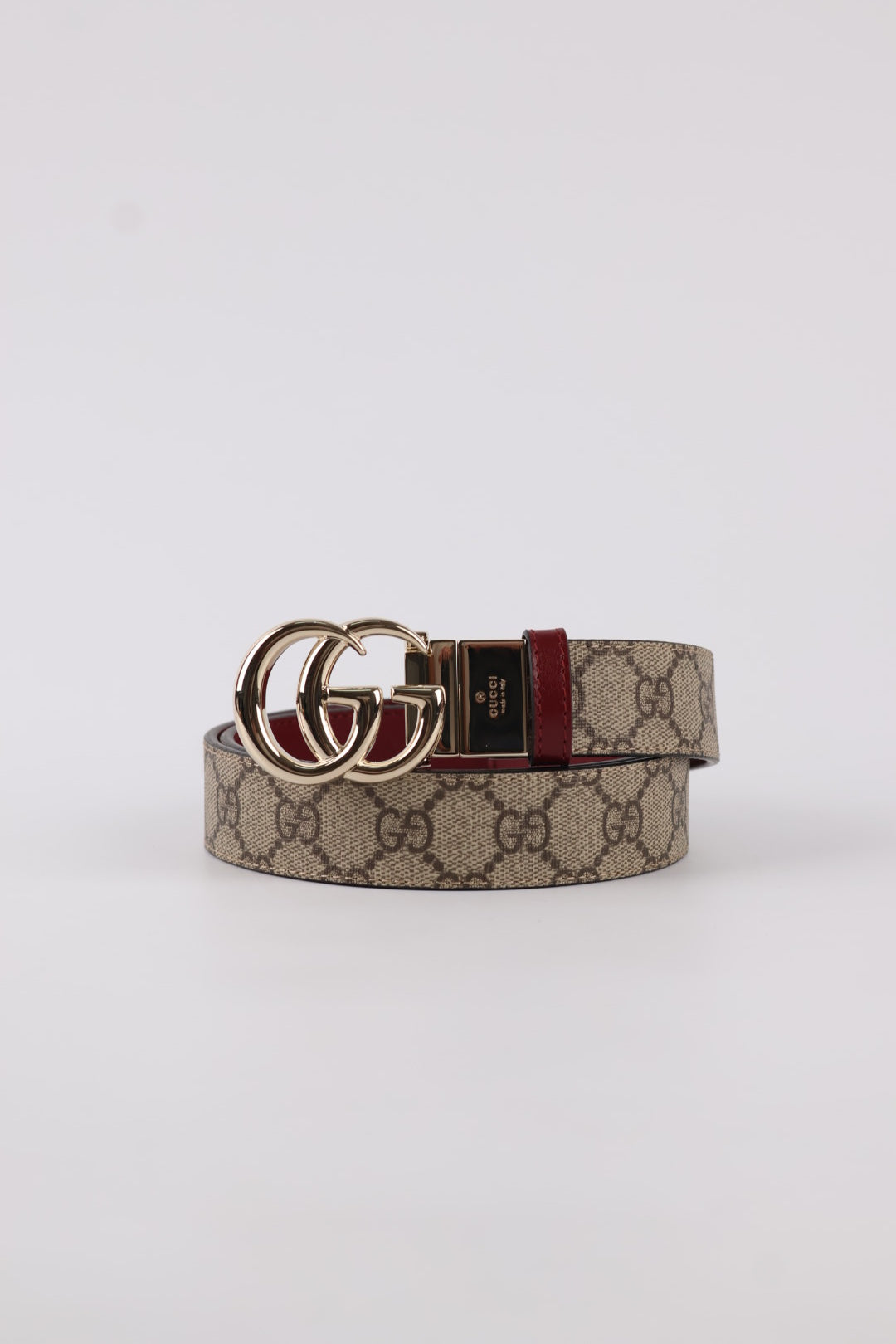 Gucci Cintura GG Marmont Supreme Reversibile